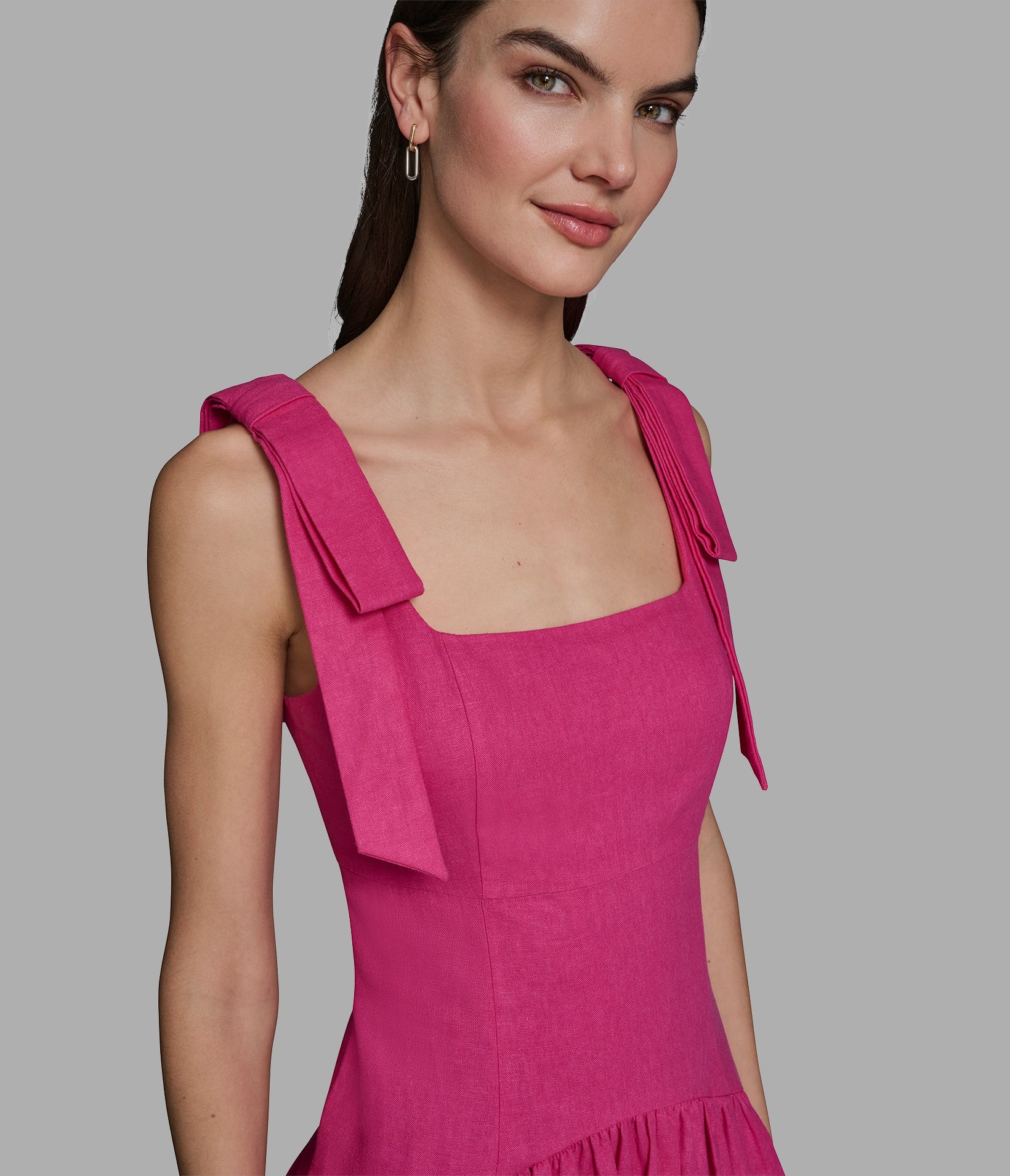 BOW STRAP MIDI DRESS VIEW 5 | Women's Clothing