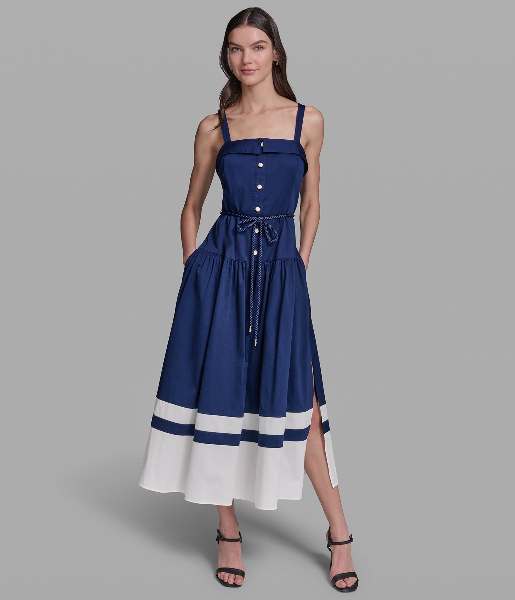 SLEEVELESS ROPE BELT MAXI DRESS View 1 | Women's Dresses & Jumpsuits