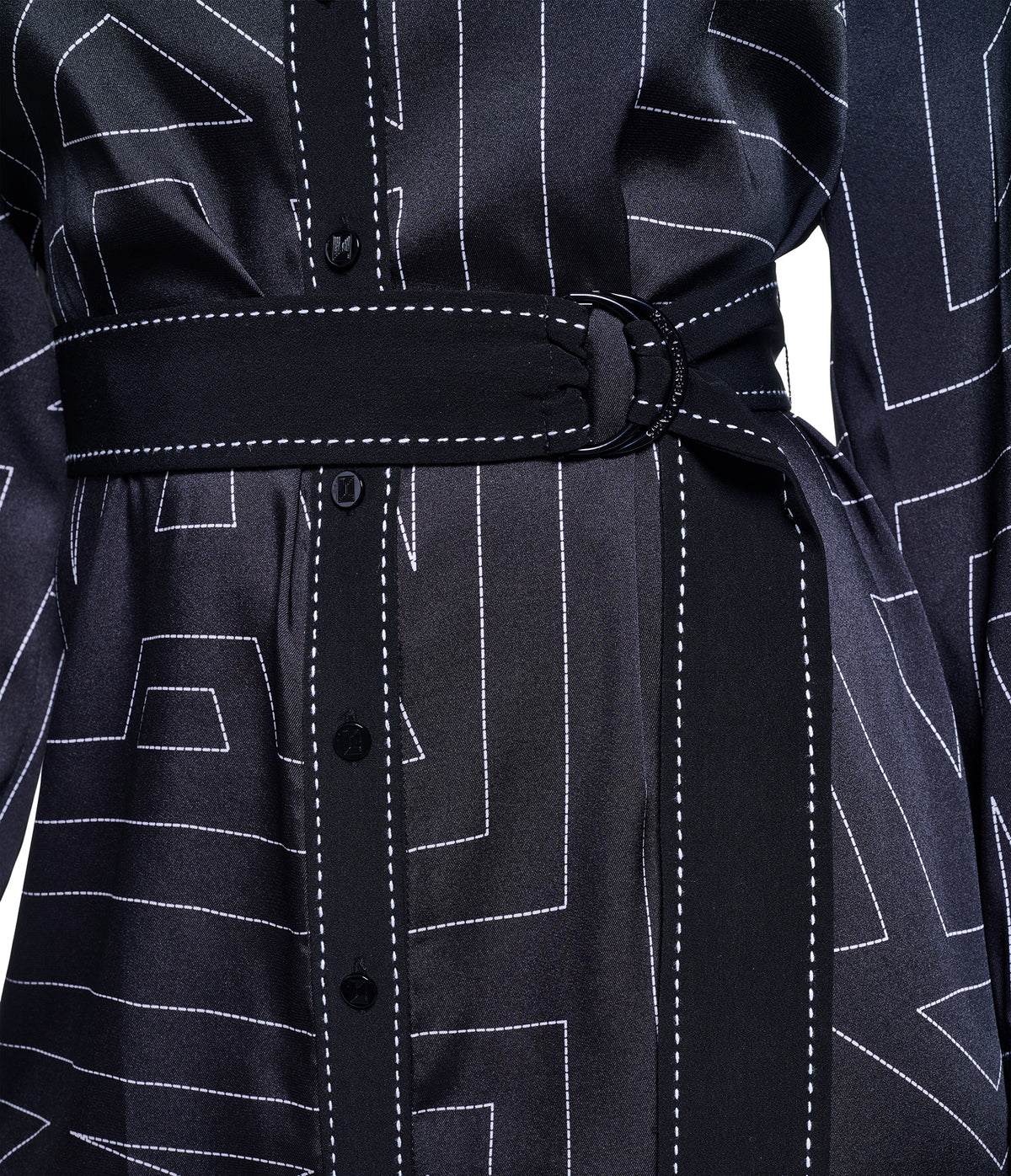 SATIN LOGO SHIRT DRESS VIEW 5 | Holiday Sale