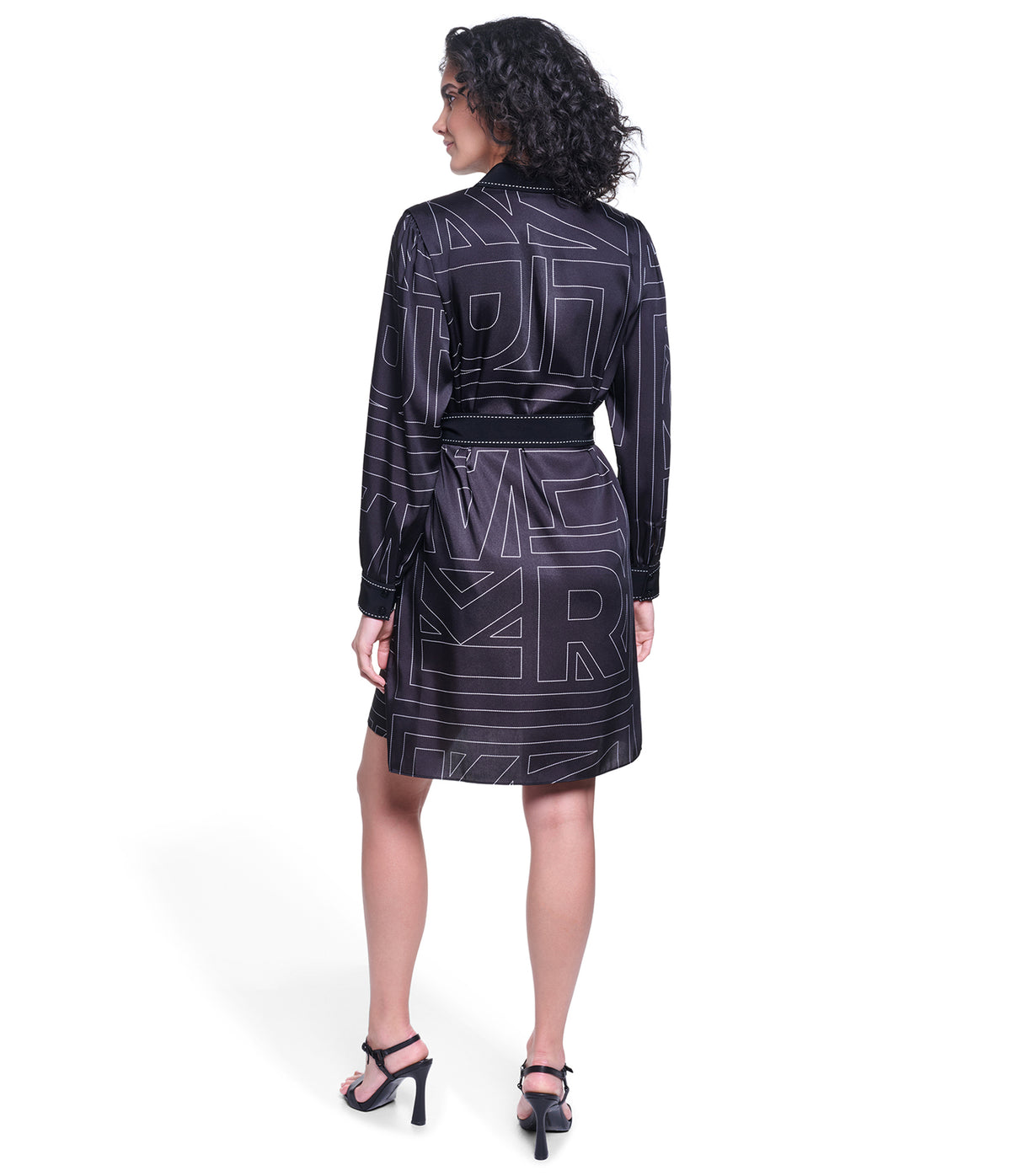 SATIN LOGO SHIRT DRESS View 2 | Holiday Sale