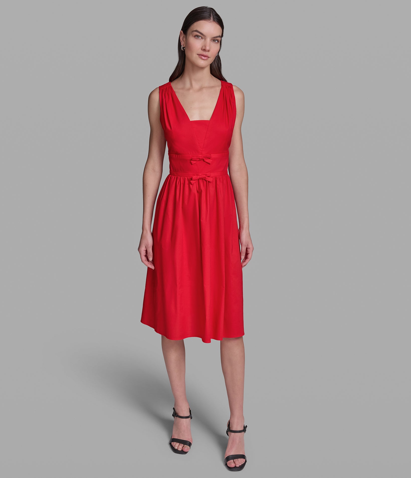 COTTON BOW DETAIL DRESS VIEW 4 | Women's Clothing