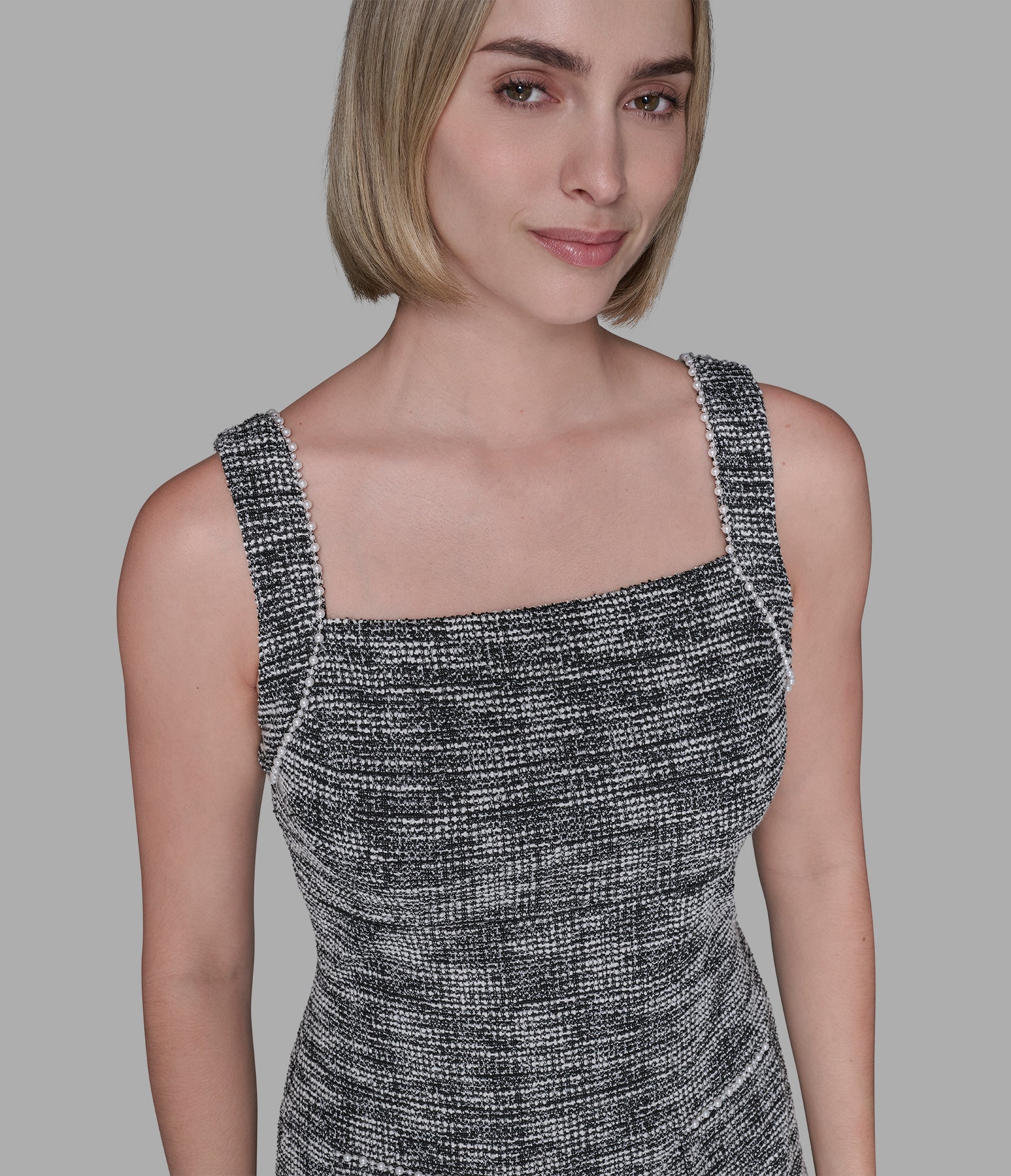 METALLIC TWEED MINI CO-ORD DRESS VIEW 5