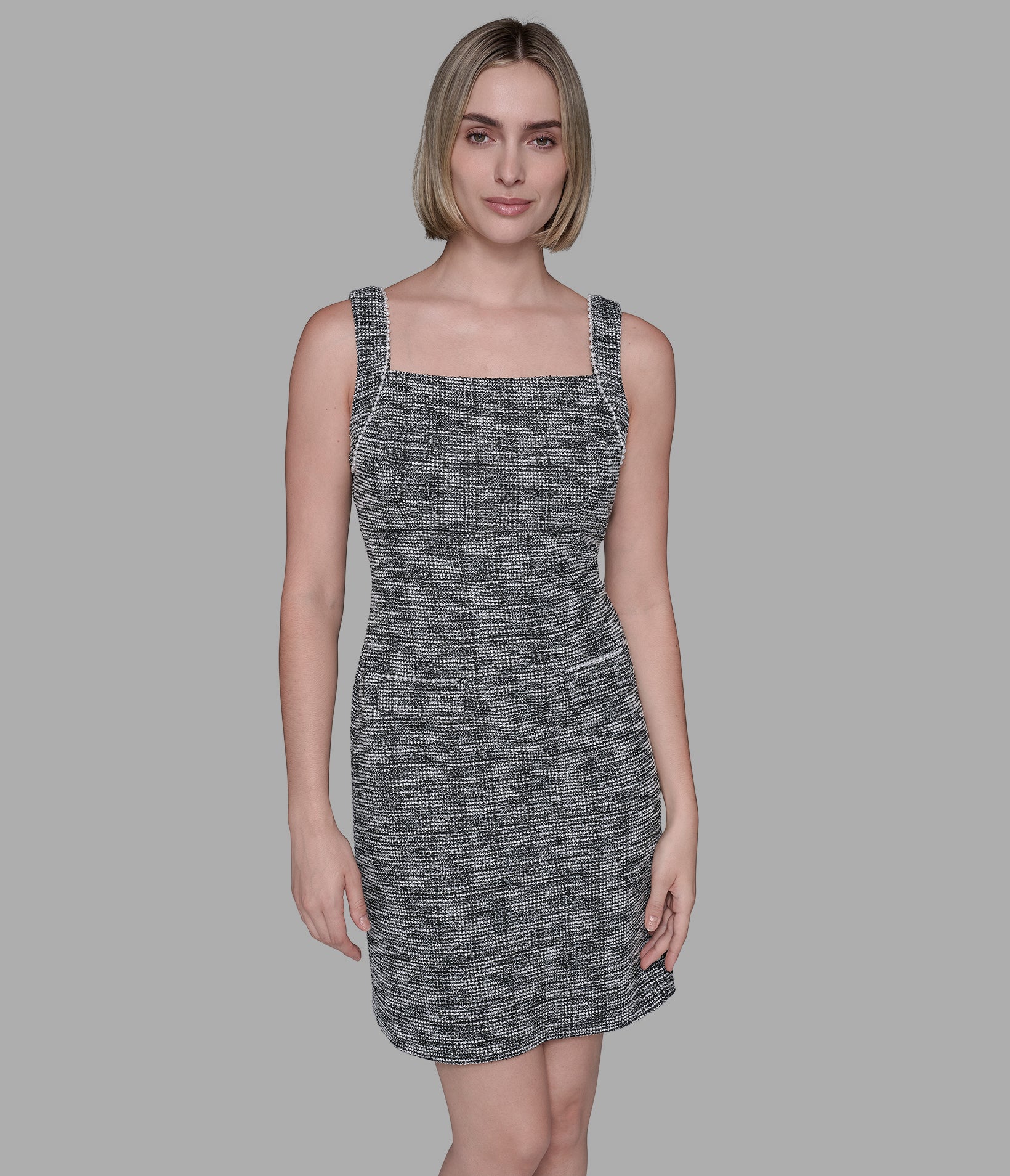 METALLIC TWEED MINI CO-ORD DRESS VIEW 4