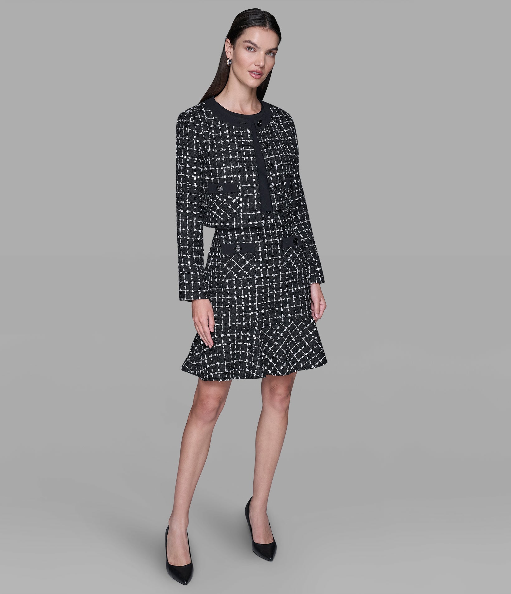 Deuxieme Classe 26,400円Tweed Cropped BL Cropped Tweed Jacket | Jackets & Blazers | Karl Lagerfeld Paris
