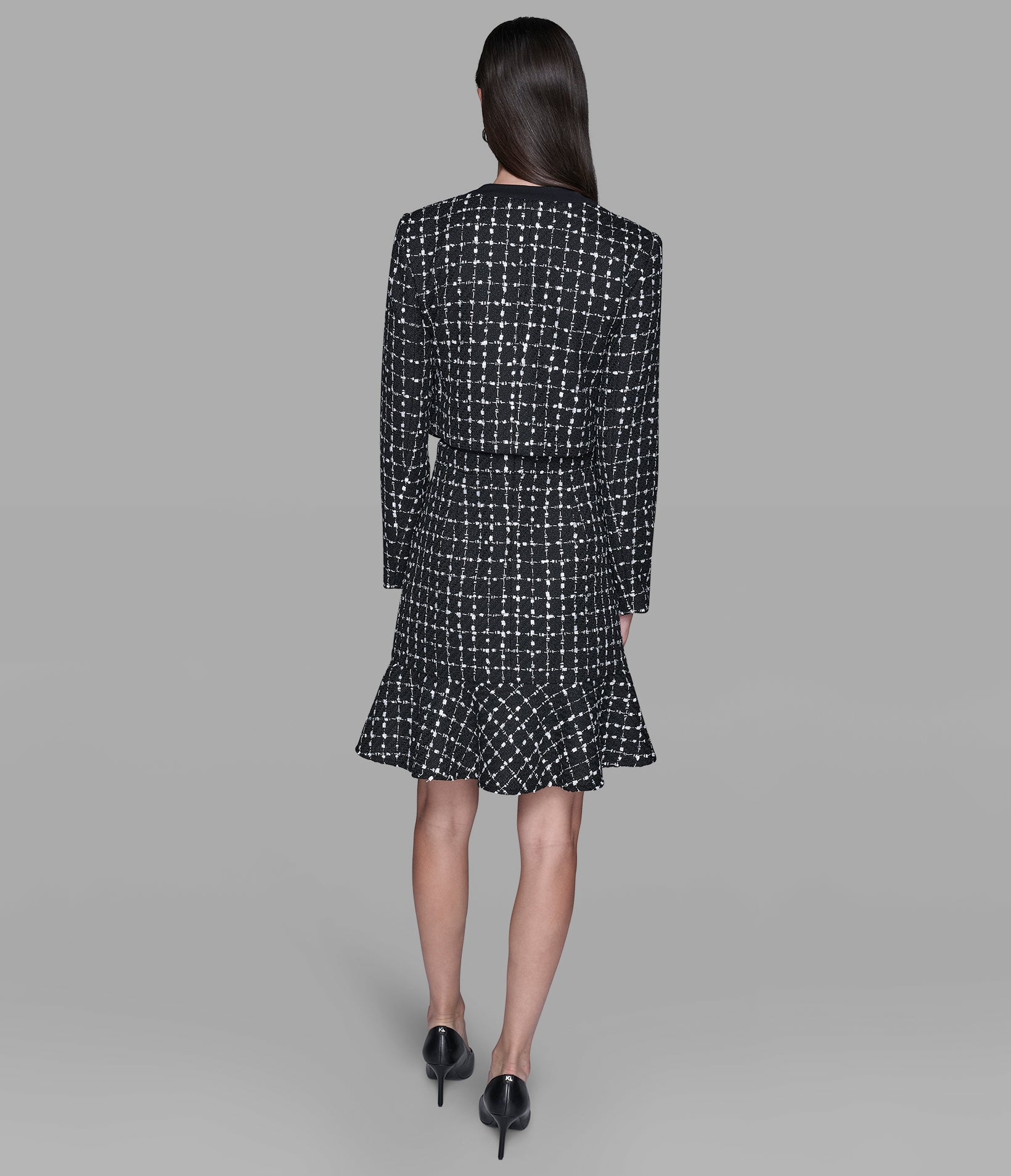 Cropped Tweed Jacket | Jackets & Blazers | Karl Lagerfeld Paris