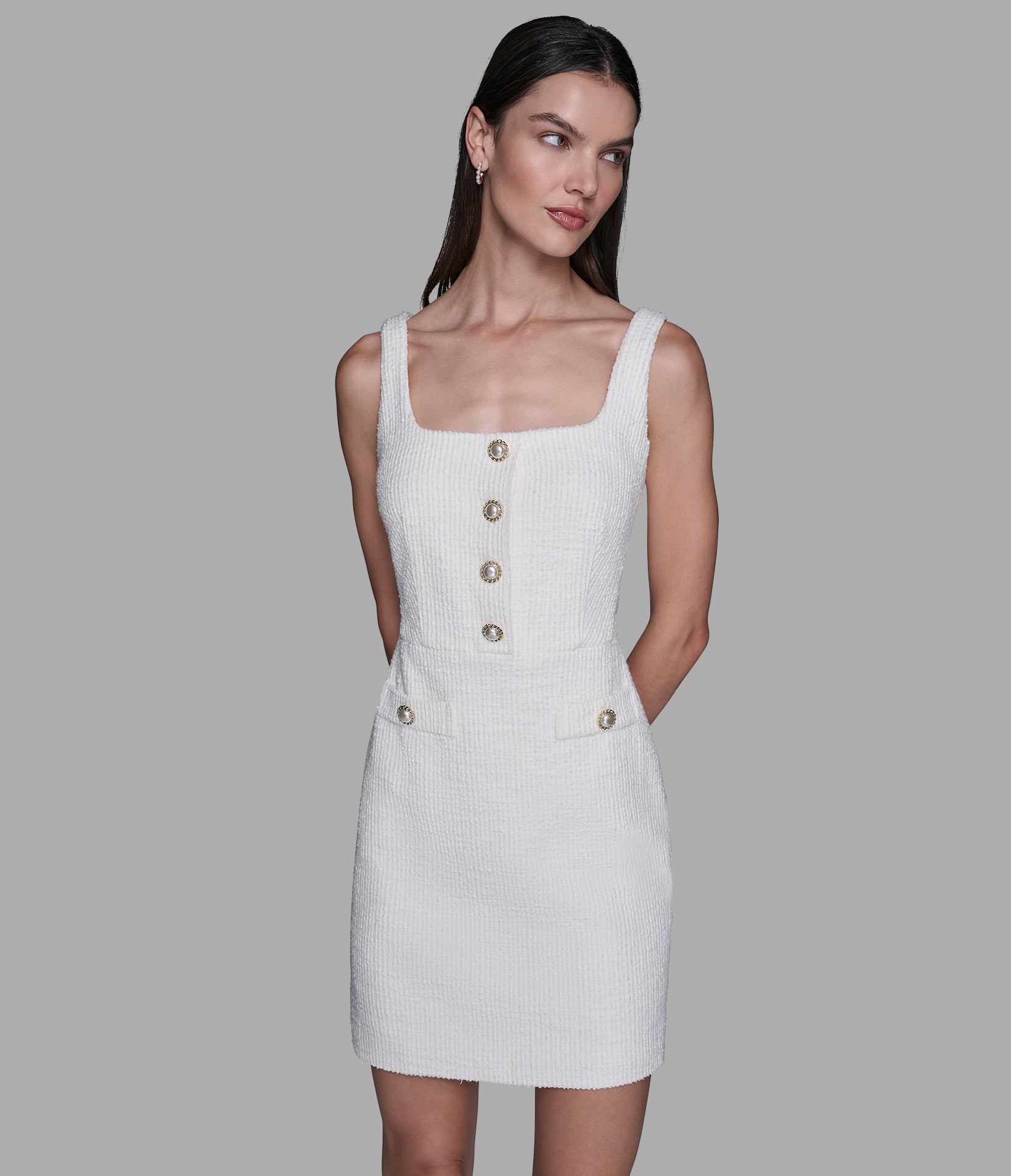 TWEED KNIT SHIFT DRESS View 1 | Women's Dresses & Jumpsuits