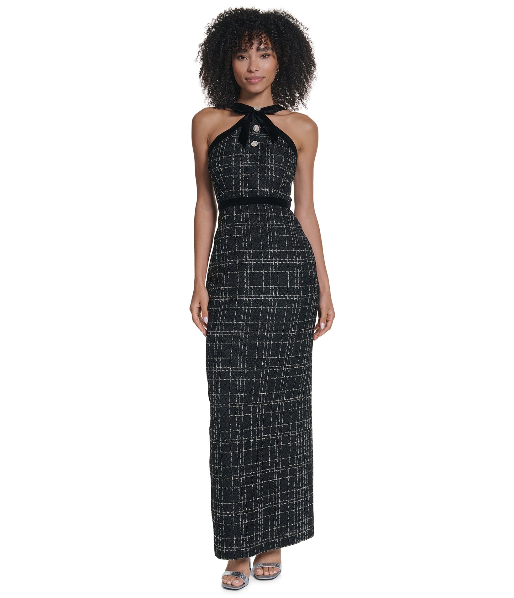 HALTER TWEED GOWN VIEW 5