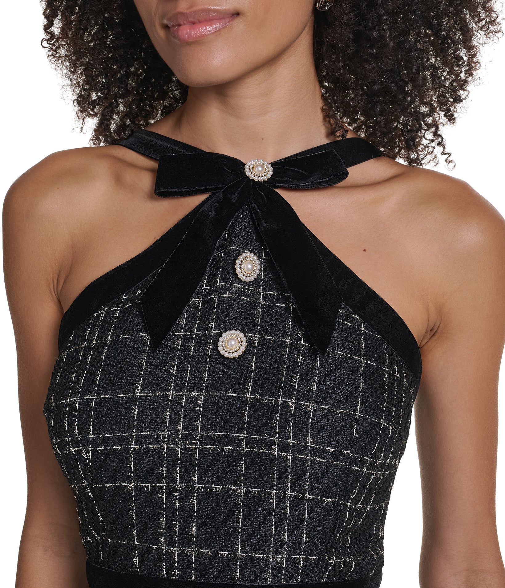 HALTER TWEED GOWN VIEW 6