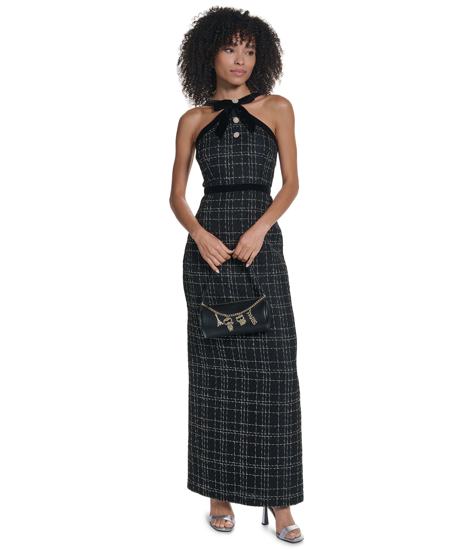 HALTER TWEED GOWN VIEW 1