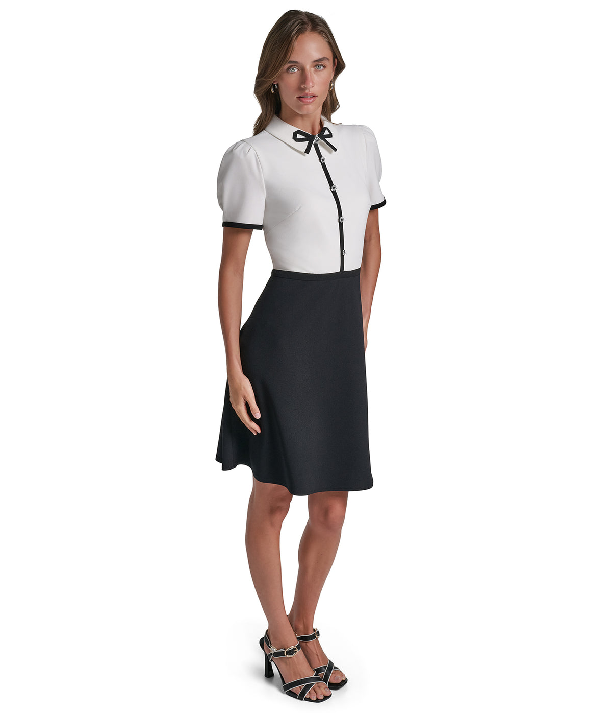 A LINE DRESS WITH BOW VIEW 5