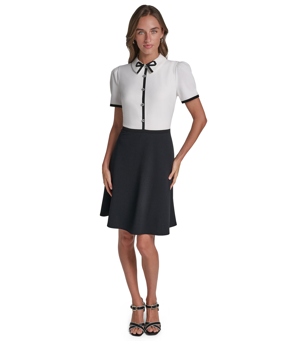 A LINE DRESS WITH BOW VIEW 6