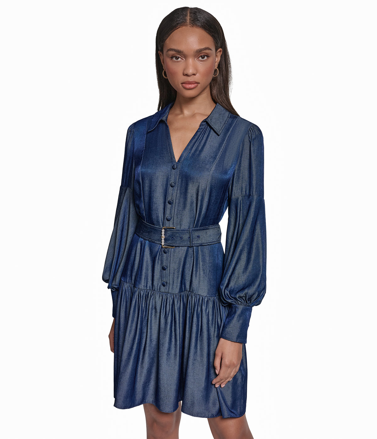 DENIM SHIRT DRESS VIEW 2