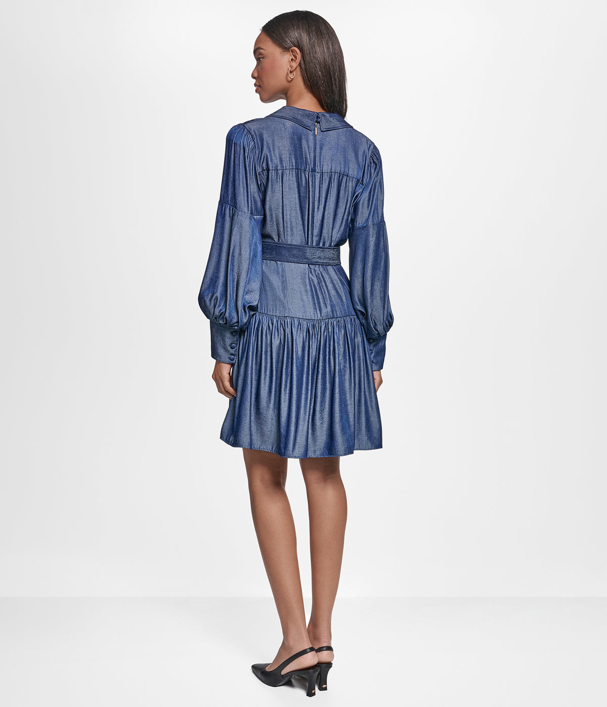 DENIM SHIRT DRESS VIEW 6