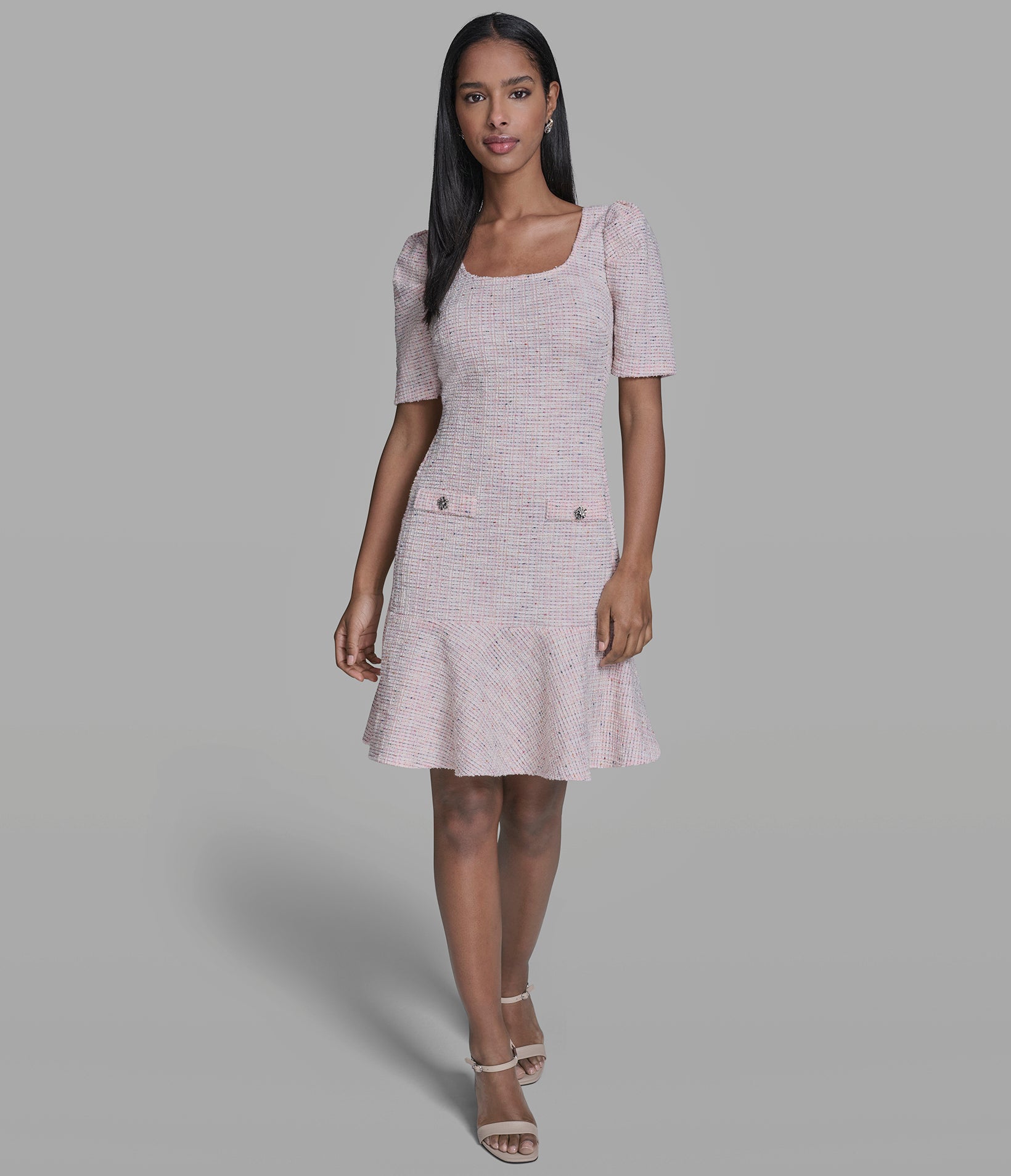 KNIT TWEED DRESS View 1 | New Women's Clothing