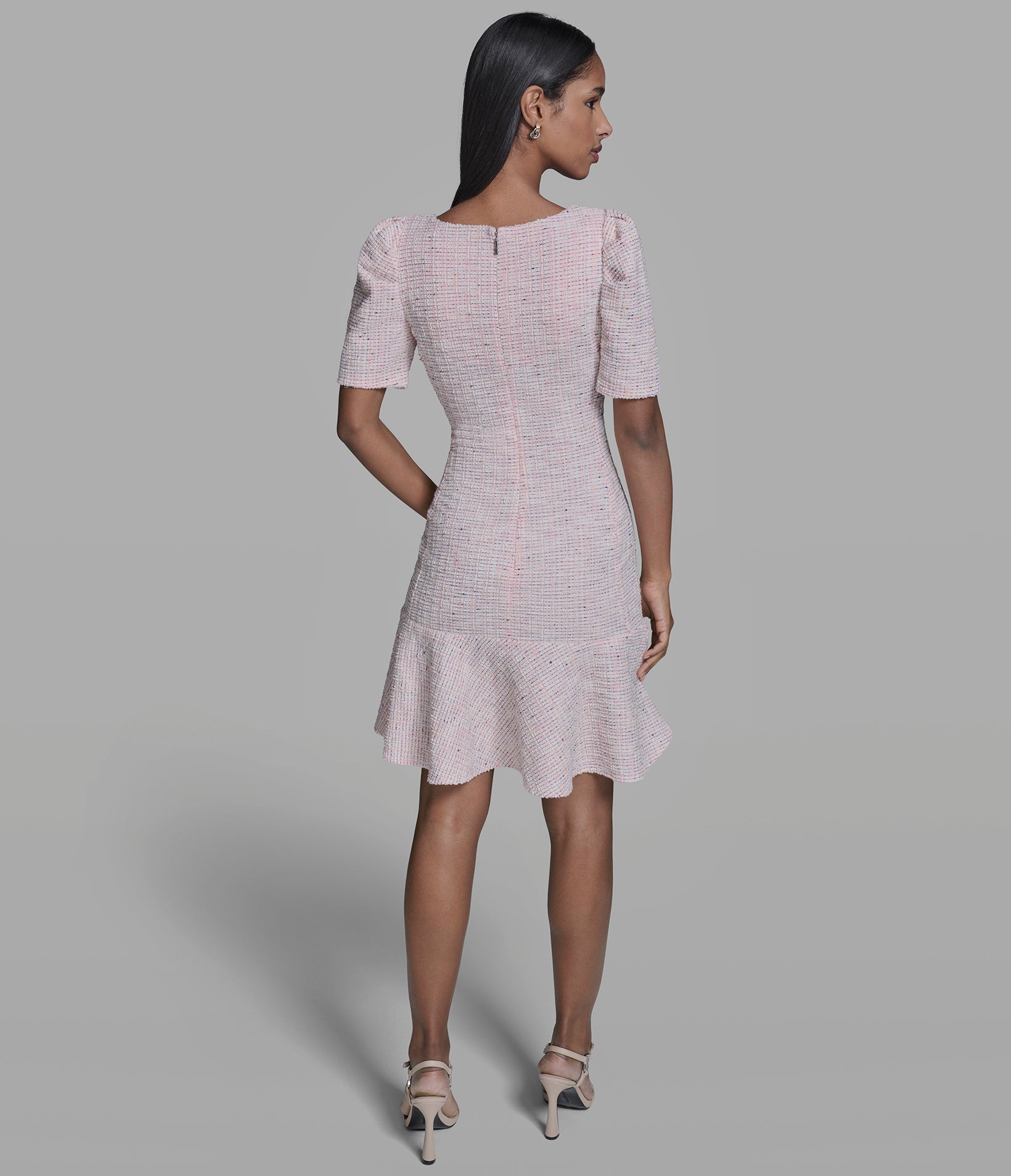 KNIT TWEED DRESS View 2 | New Women's Clothing