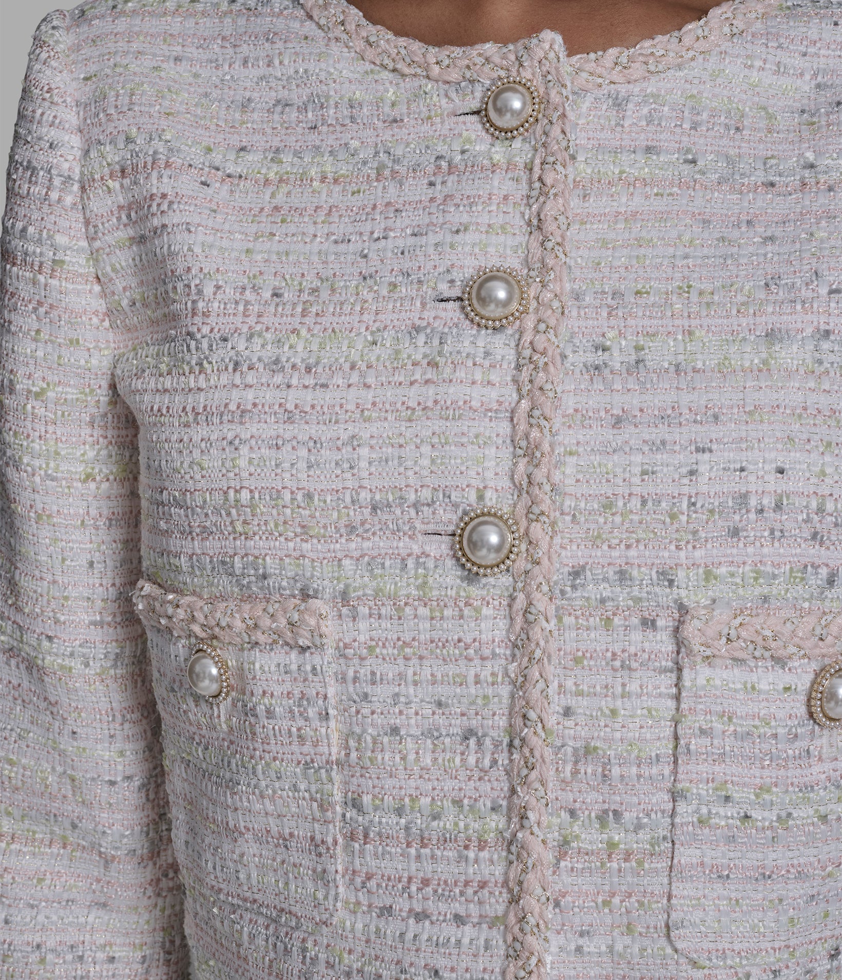 Tweed Pearl Co Ord Lady Jacket | Jackets & Blazers | Karl