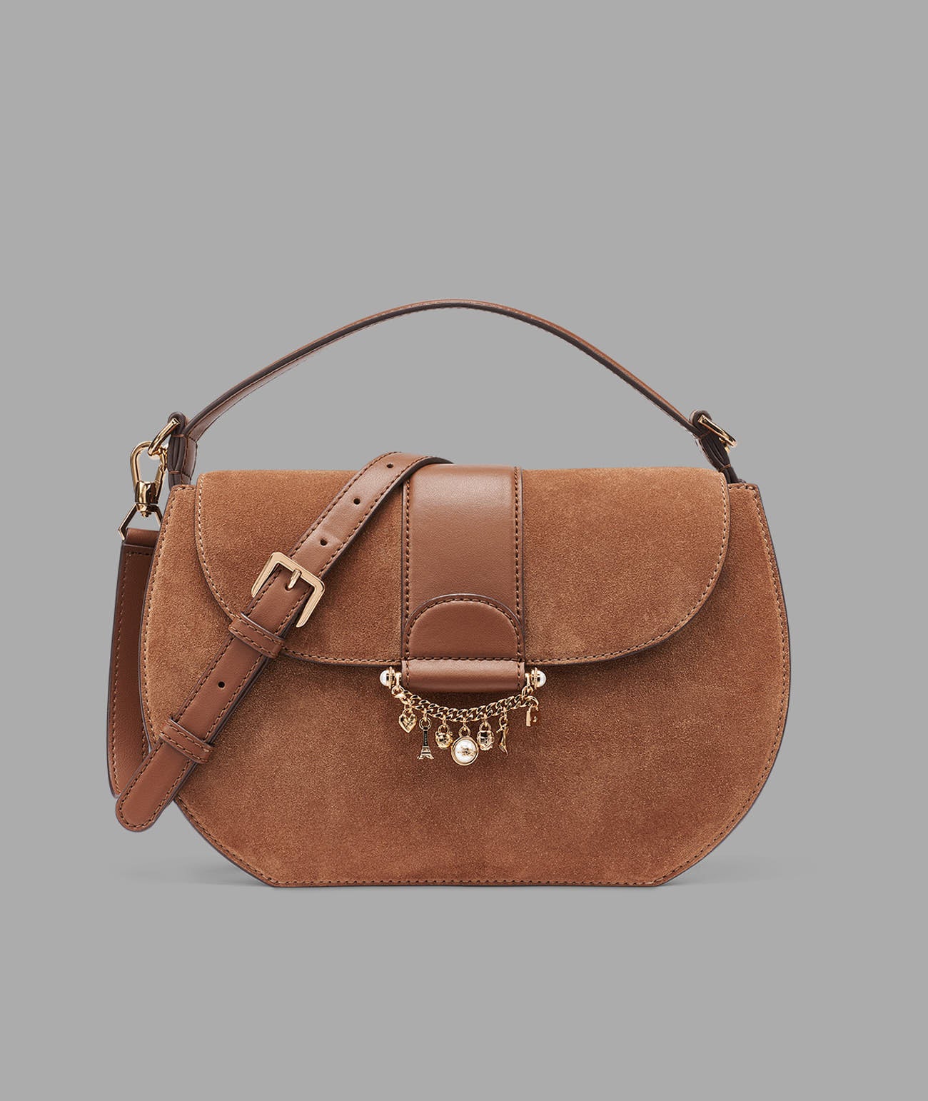 Jocelina Suede Shoulder Bag | Shoulder Bags | Karl Lagerfeld Paris