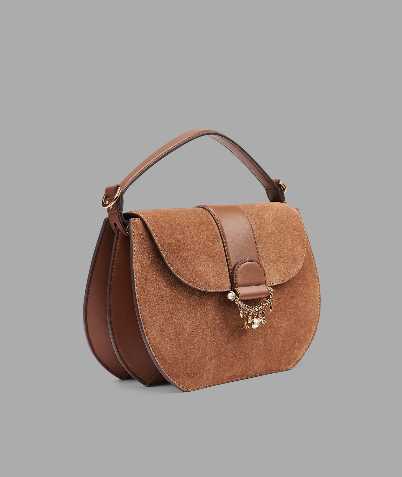 Jocelina Suede Shoulder Bag | Shoulder Bags | Karl Lagerfeld Paris