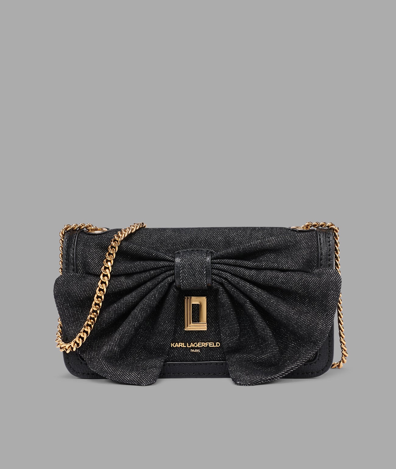KOSETTE DENIM SHOULDER BAG WITH BOW View 1 | Women's Shoulder Bags