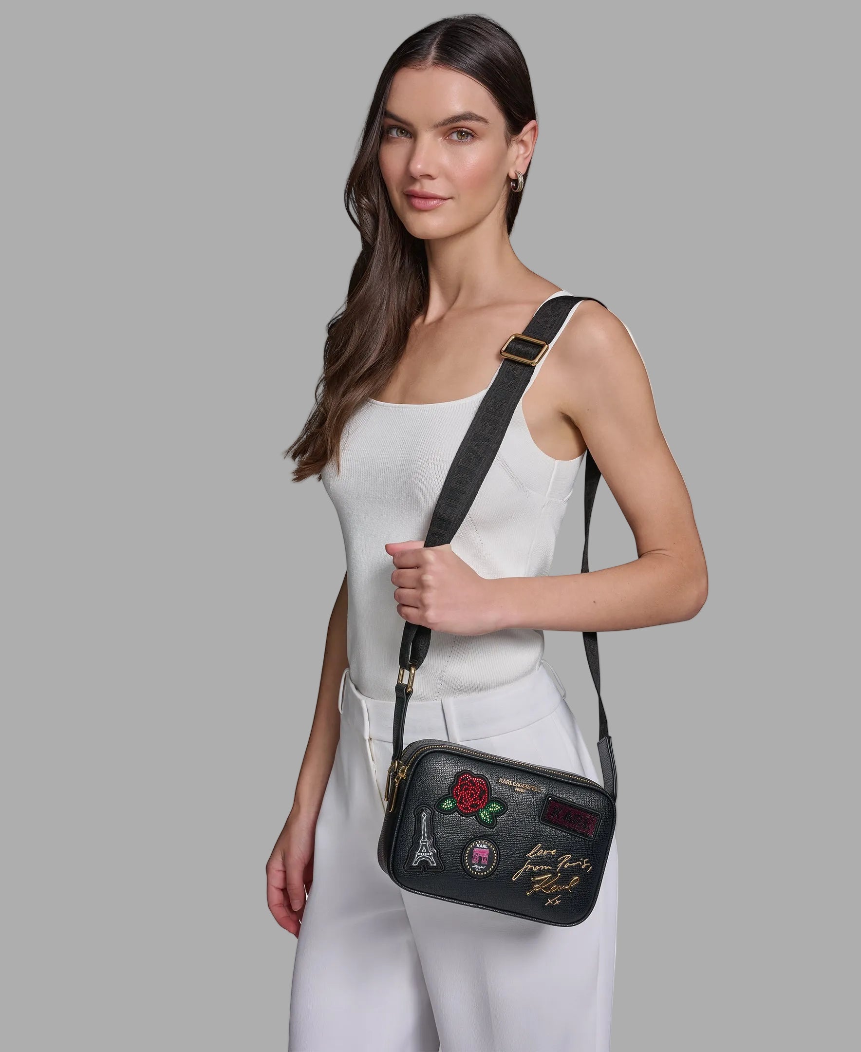 Maybelle Crossbody With Paris Patch | Crossbodies & Satchels