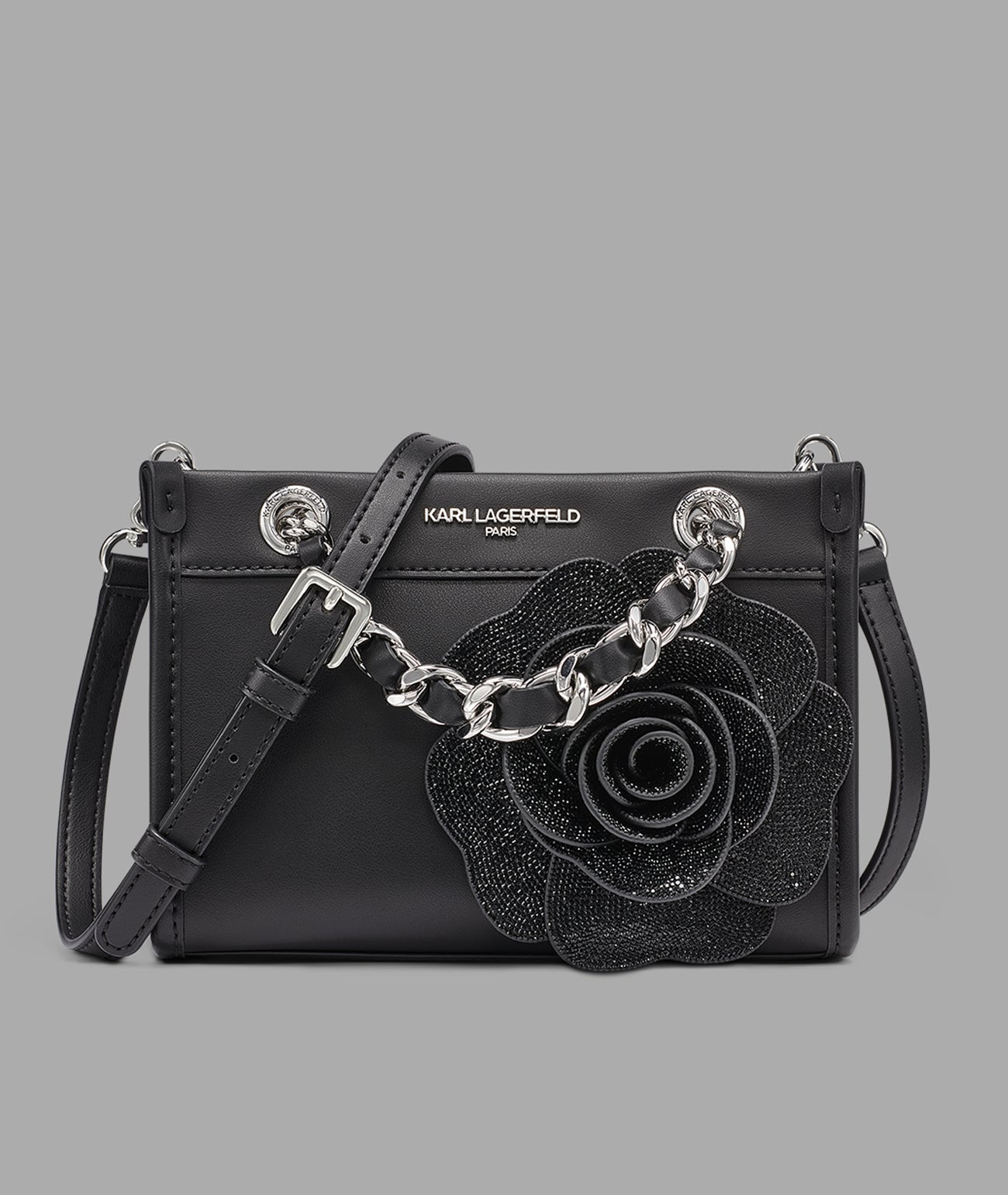 SAVOIE SMALL LEATHER CROSSBODY WITH FLOWER View 1 | Women's Bags