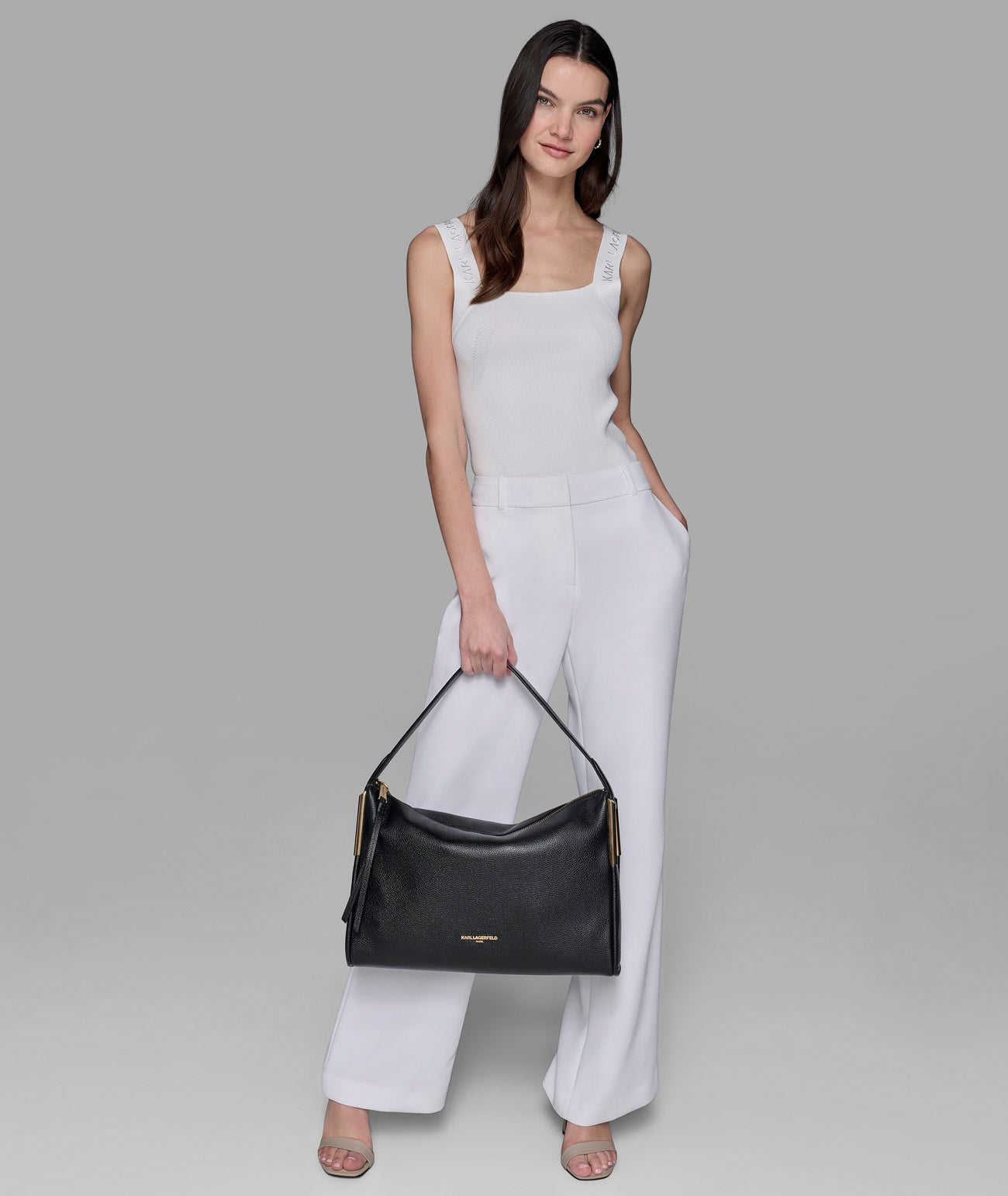 VALERIE LEATHER SHOULDER BAG VIEW 6