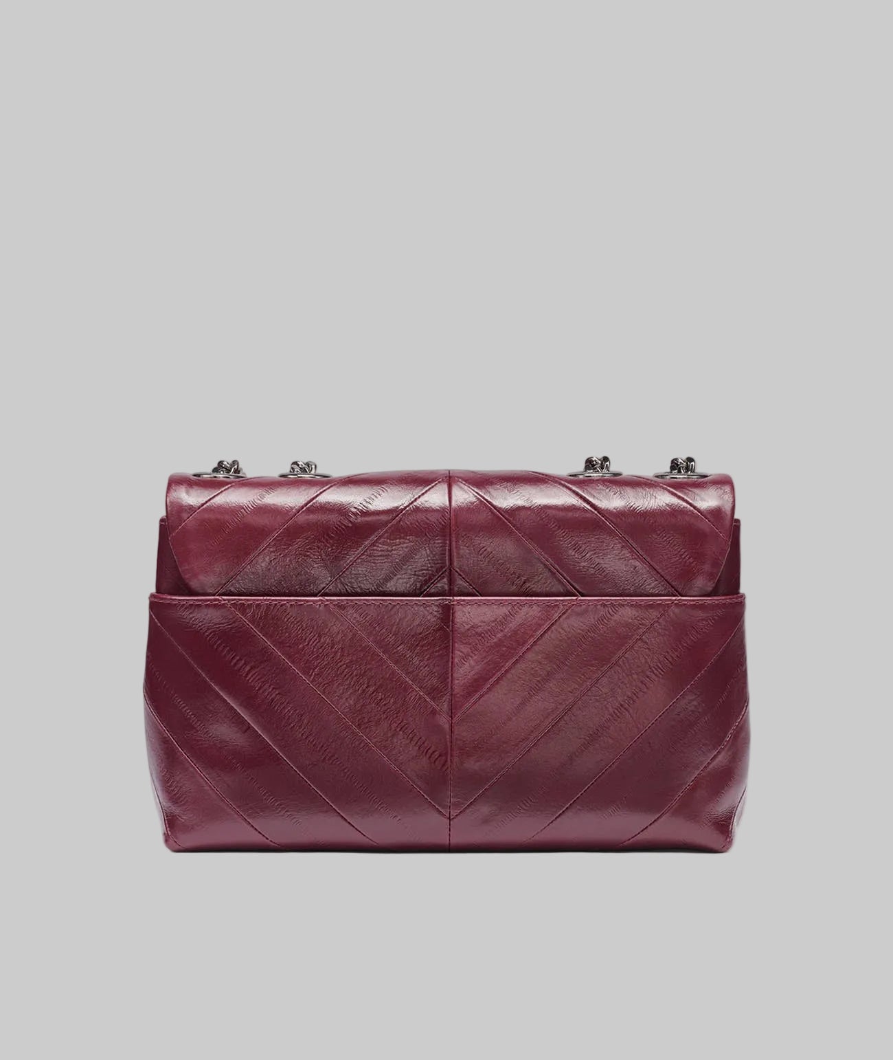 LAFAYETTE CHEVRON EEL SHOULDER PLUM VIEW 3 | Women's Shoulder Bags