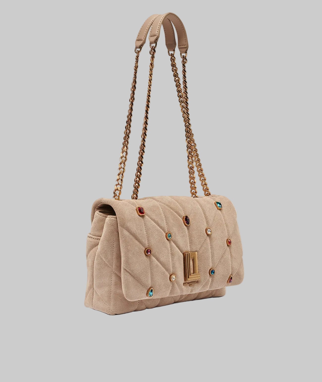 LAFAYETTE SUEDE SHOULDER WITH GEMS VIEW 2