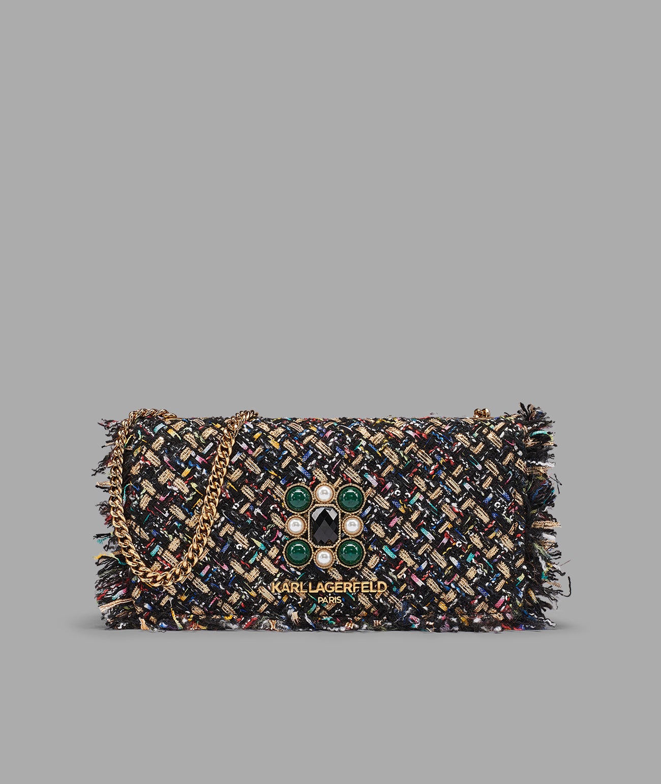KOSETTE TWEED CROSSBODY WITH BROCHE VIEW 1