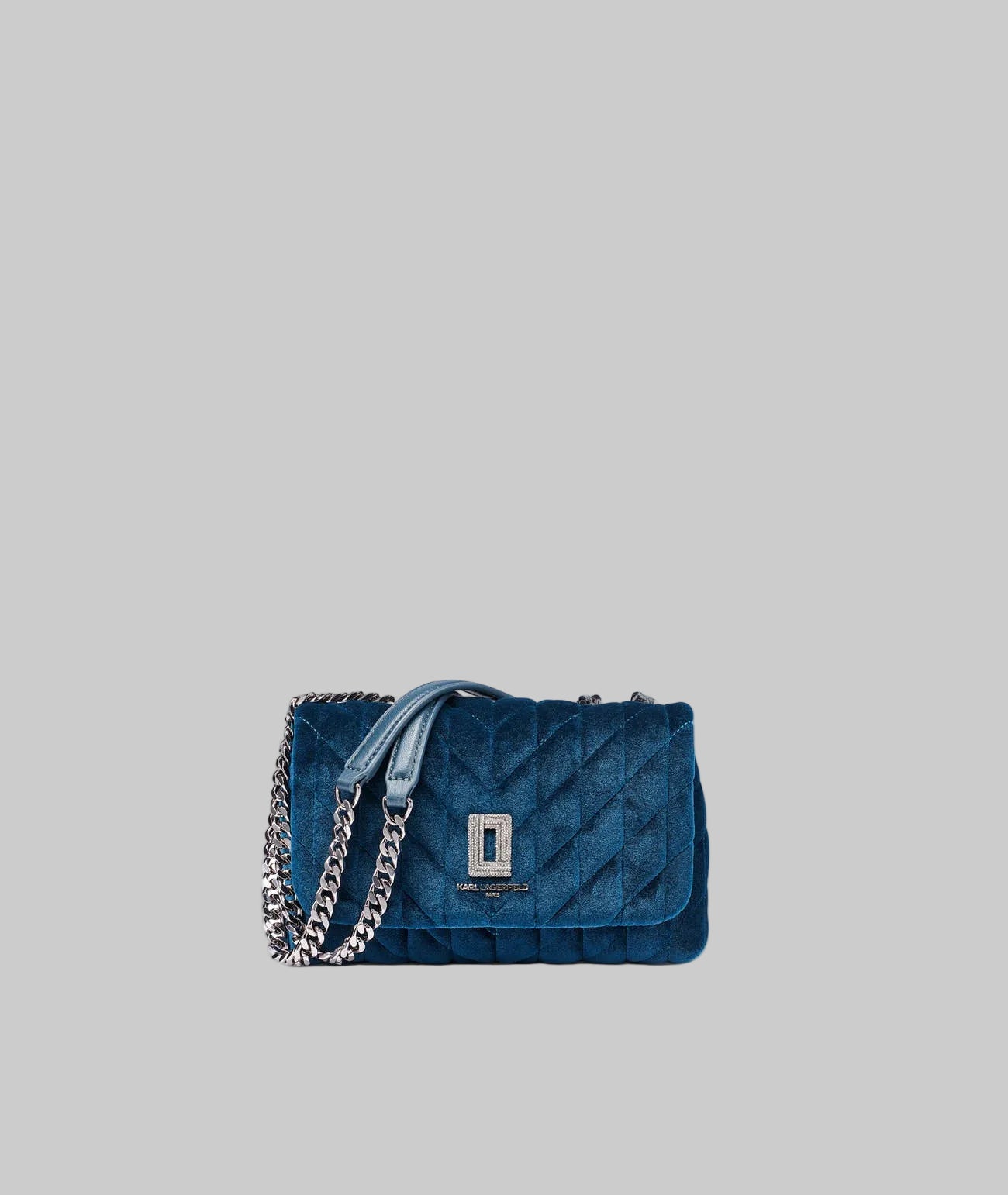 LAFAYETTE SMALL VELVET CROSSBODY WITH PAVE VIEW 1