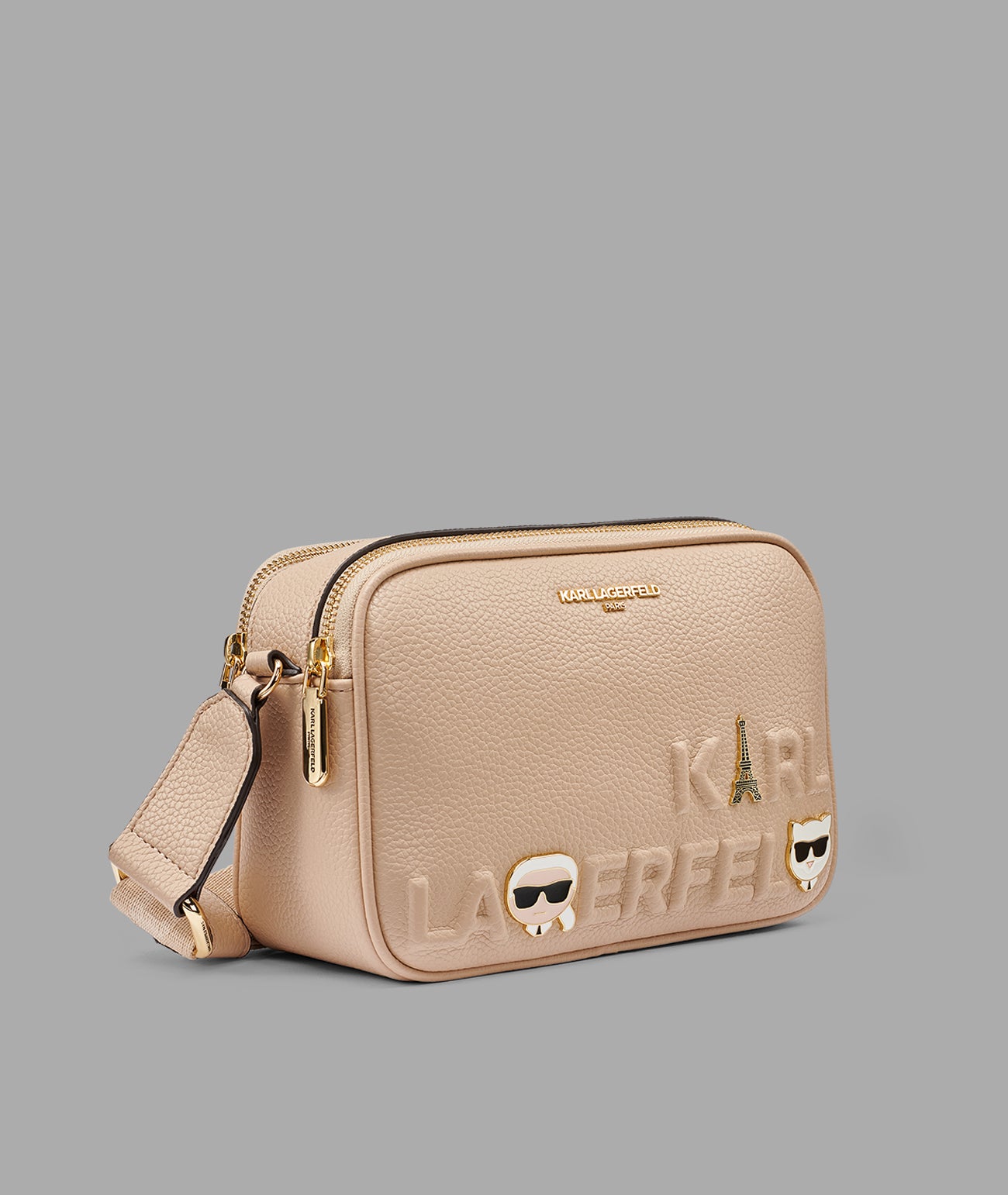 MAYBELLE CROSSBODY DEBOSS LOGO BLACK VIEW 2