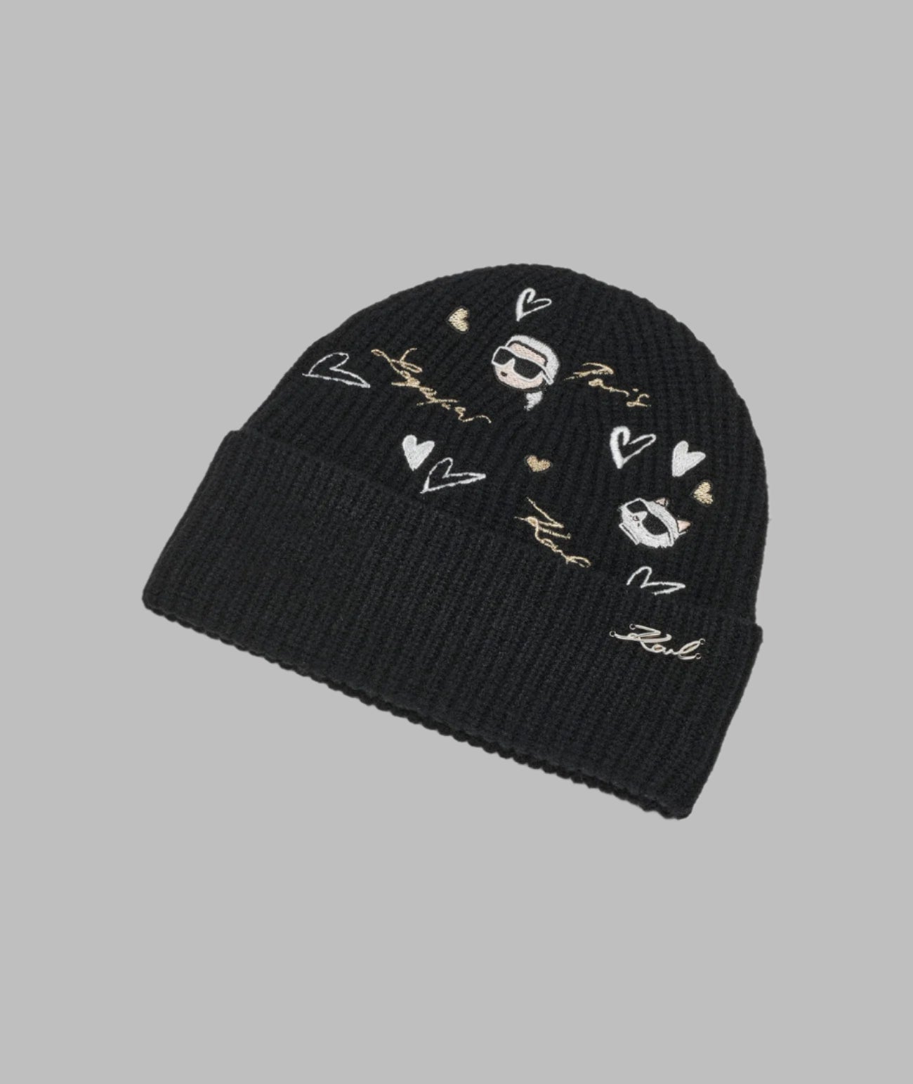 Karl Fleece Lined Icons Beanie | Karl Lagerfeld Paris