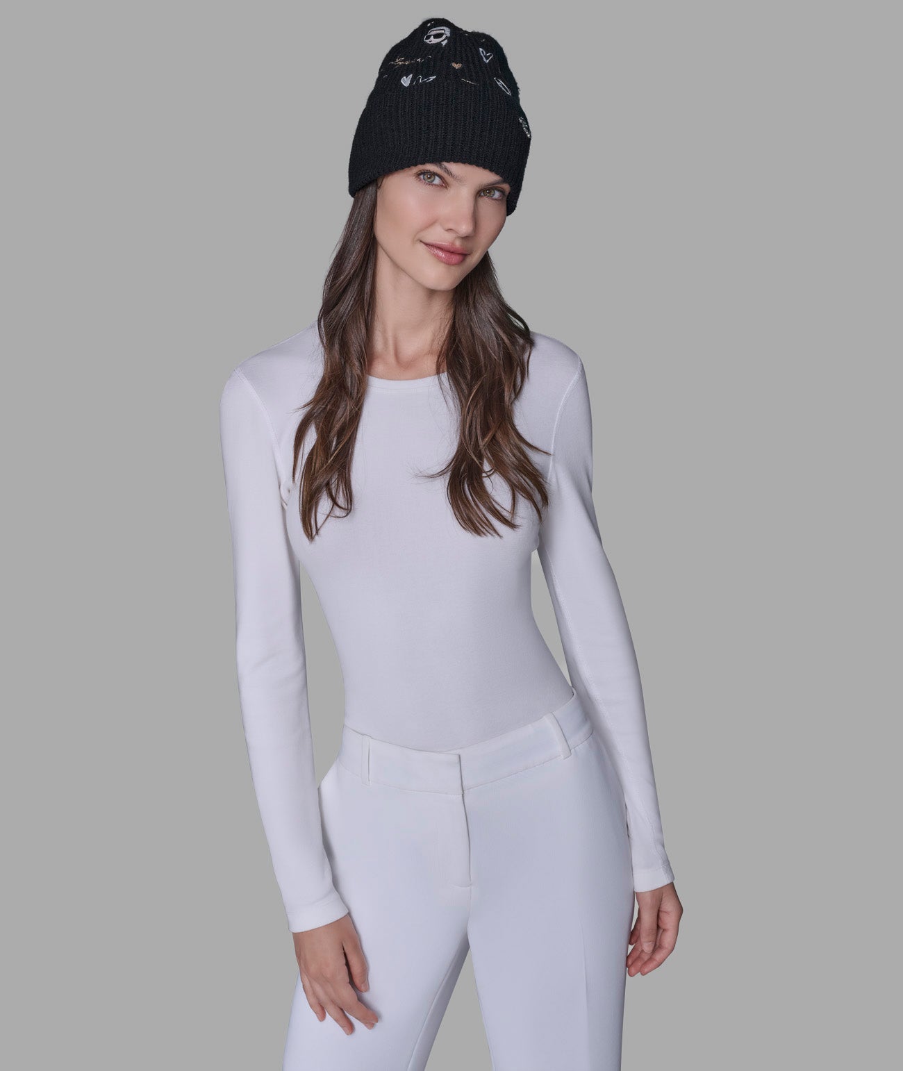 Karl Fleece Lined Icons Beanie | Karl Lagerfeld Paris