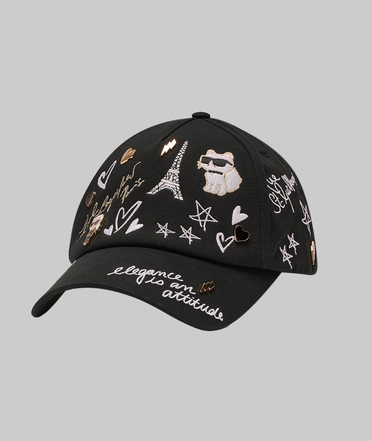 Karl Lagerfeld Paris CATE PINS BASEBALL CAP - Hats - BeyondStyle
