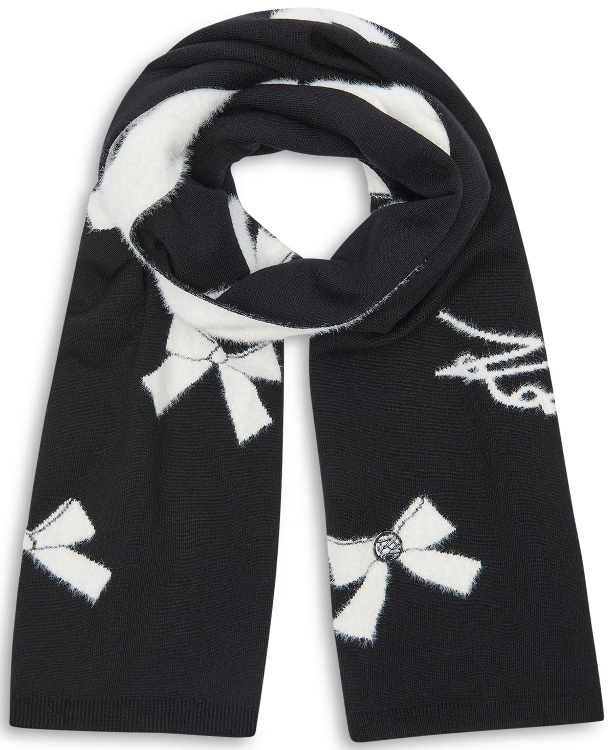 FUZZY BOWS SCARF View 1 | Holiday Sale