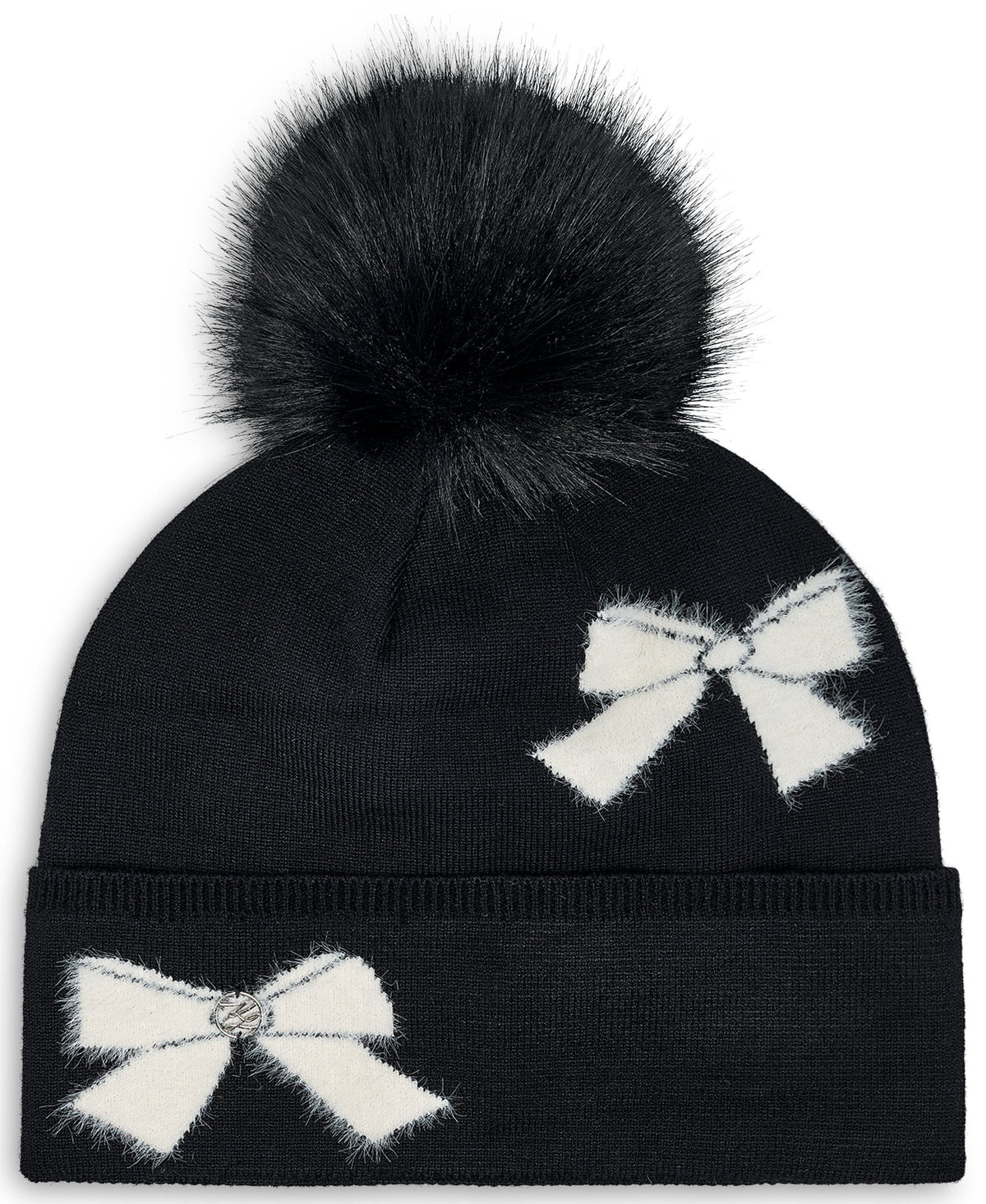 FUZZY BOWS BEANIE VIEW 1