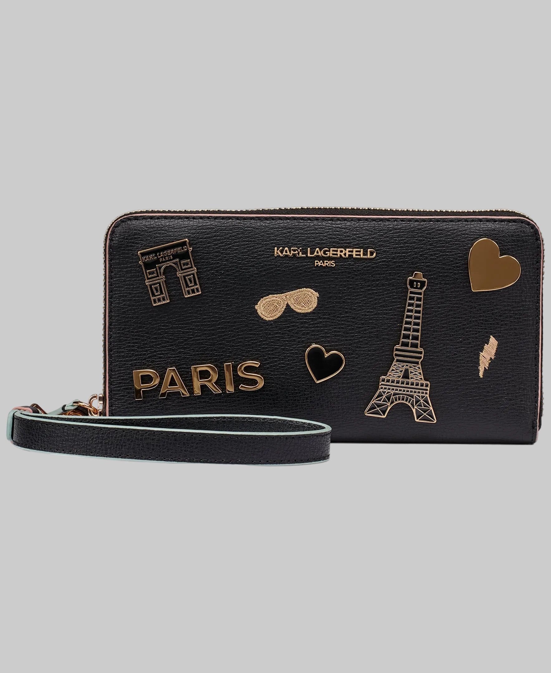 LARGE ZIP WALLET WITH PINS View 1 | Women's Wallet & Leather Goods