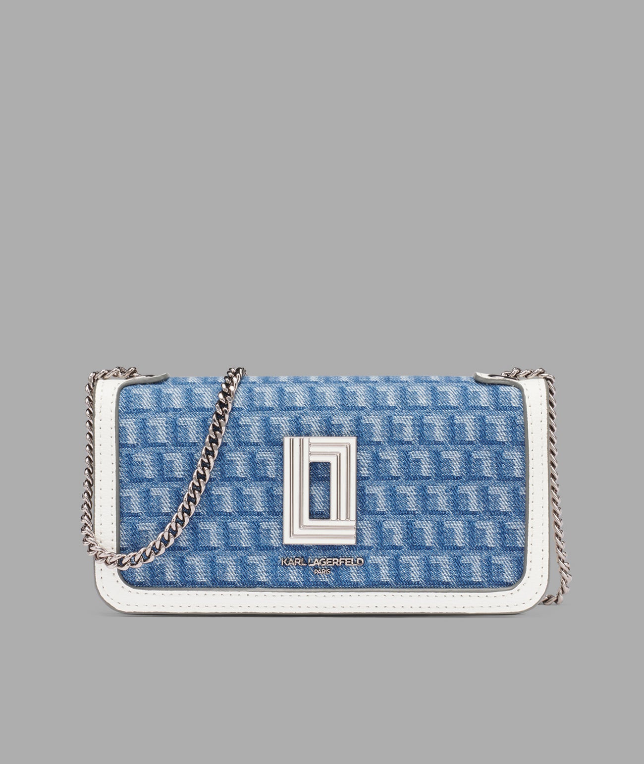 Stone  tela smerigliata カバーオール L Kosette Denim Jacquard Shoulder Bag | Wallets | Karl Lagerfeld Paris
