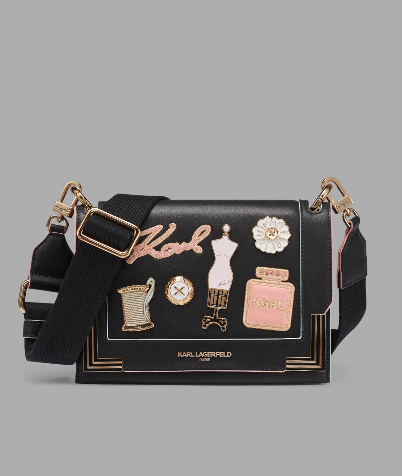 JOJO K　karl lagerfeld ショルダーバッグ Camille Shoulder With Oversized Fashion Pins | Shoulder Bags