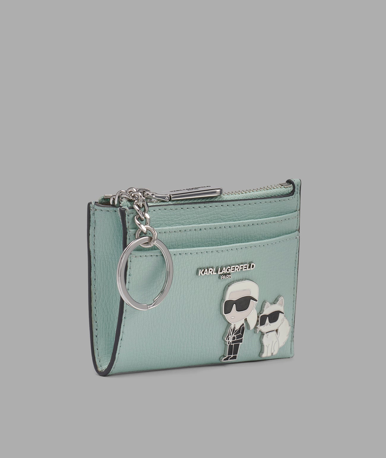 shupette シルバーケース karl lagerfeld Leather Karl Et Choupette Pin Card Case | Wallets | Karl Lagerfeld
