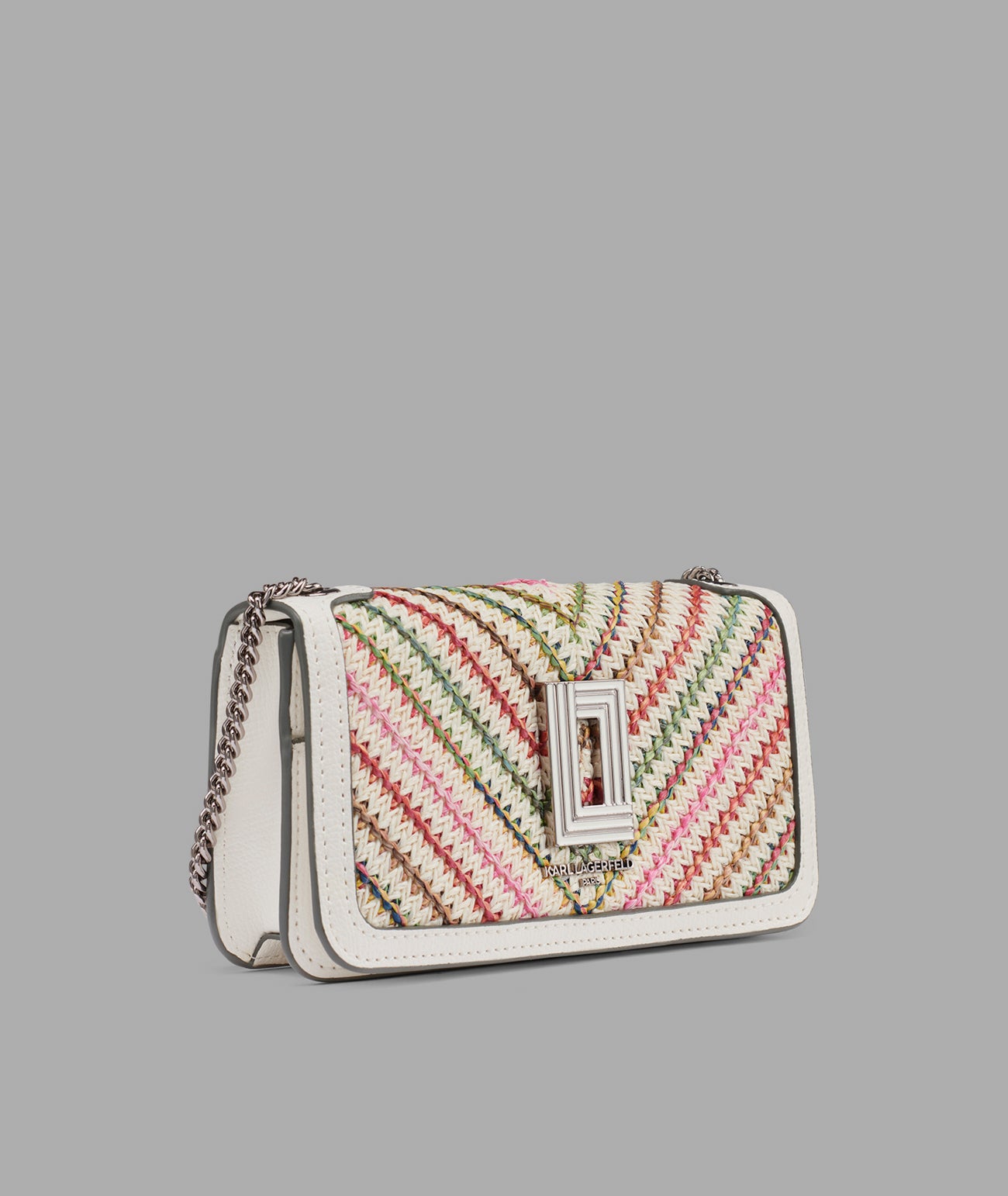 Margaret Kosette Chevron Raffia Shoulder Bag | Shoulder Bags | Karl