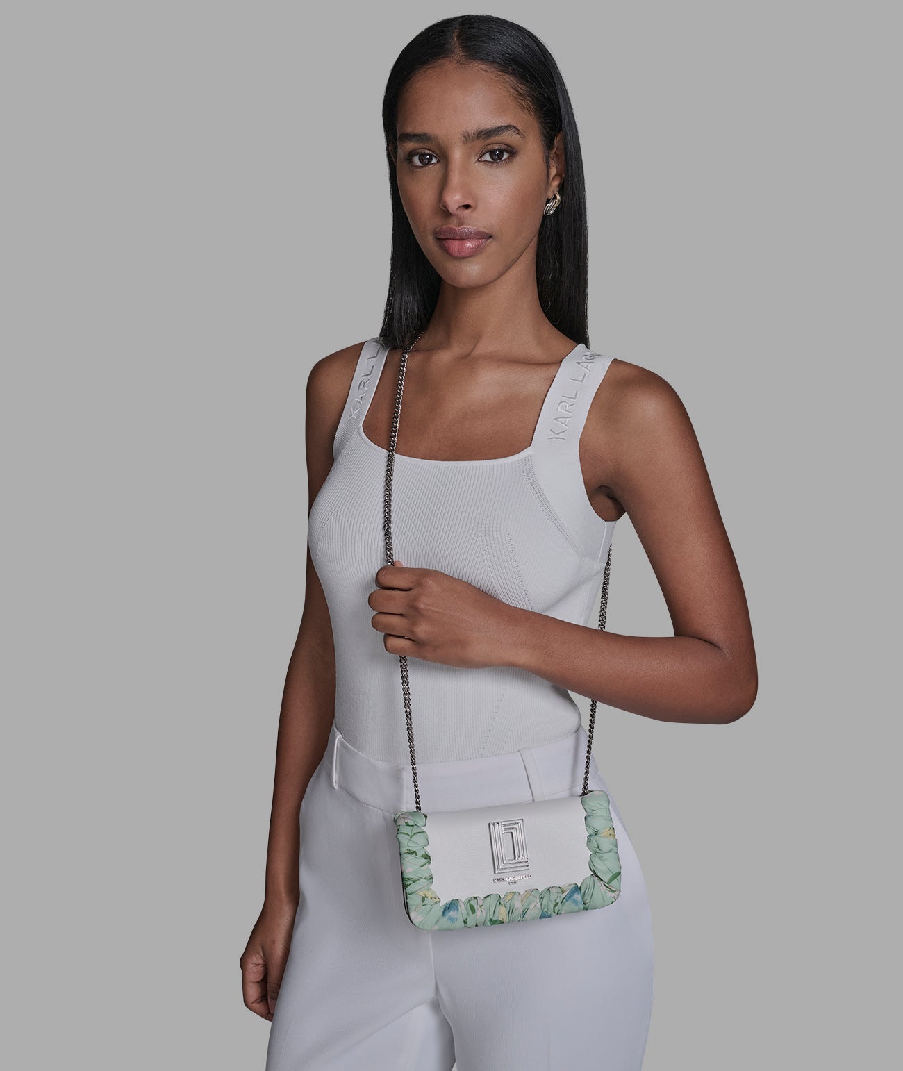 Kosette Shoulder Bag With Floral Scarf | Shoulder Bags | Karl