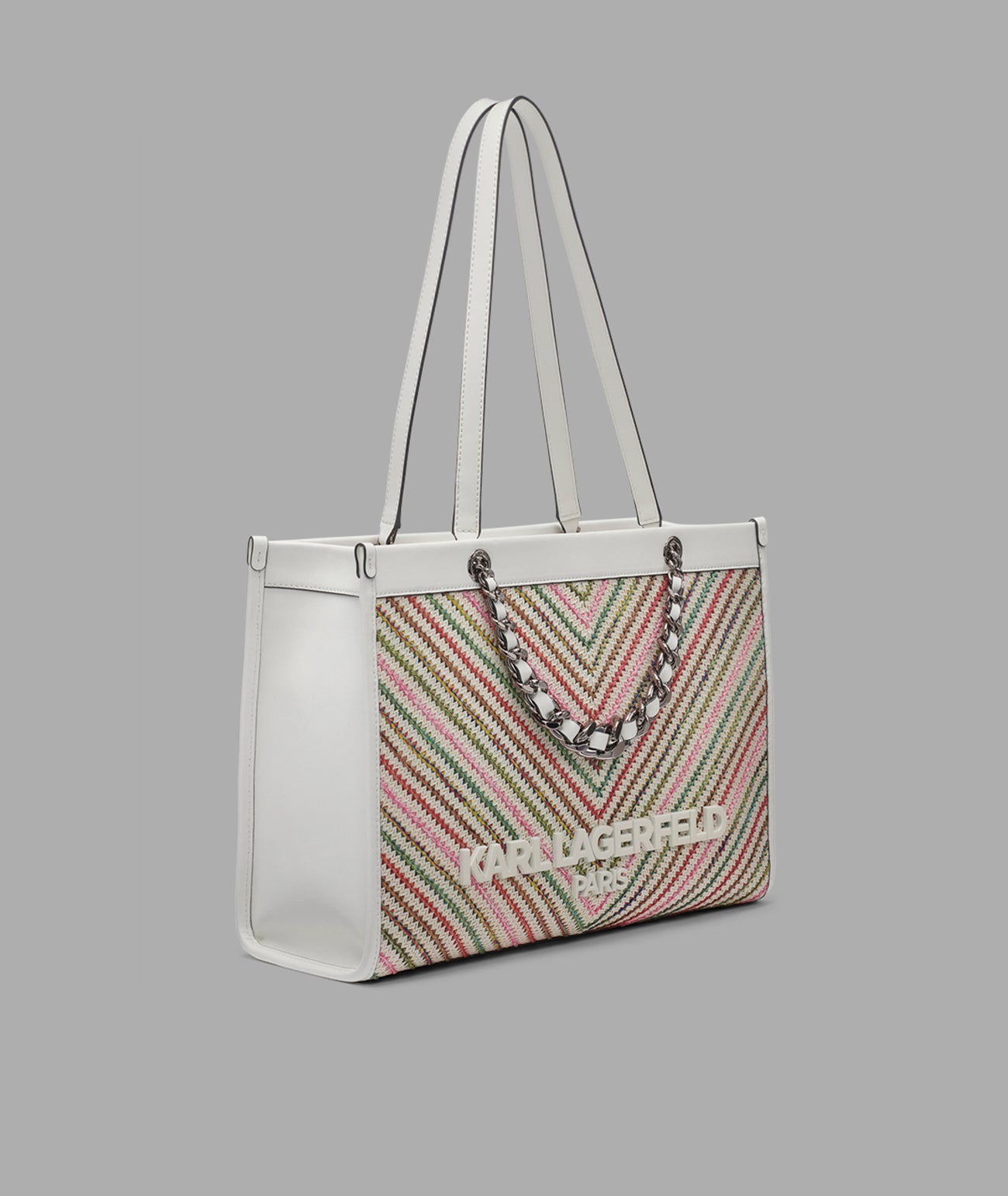 Savoie Raffia Tote With Chain Strap | Totes | Karl Lagerfeld Paris