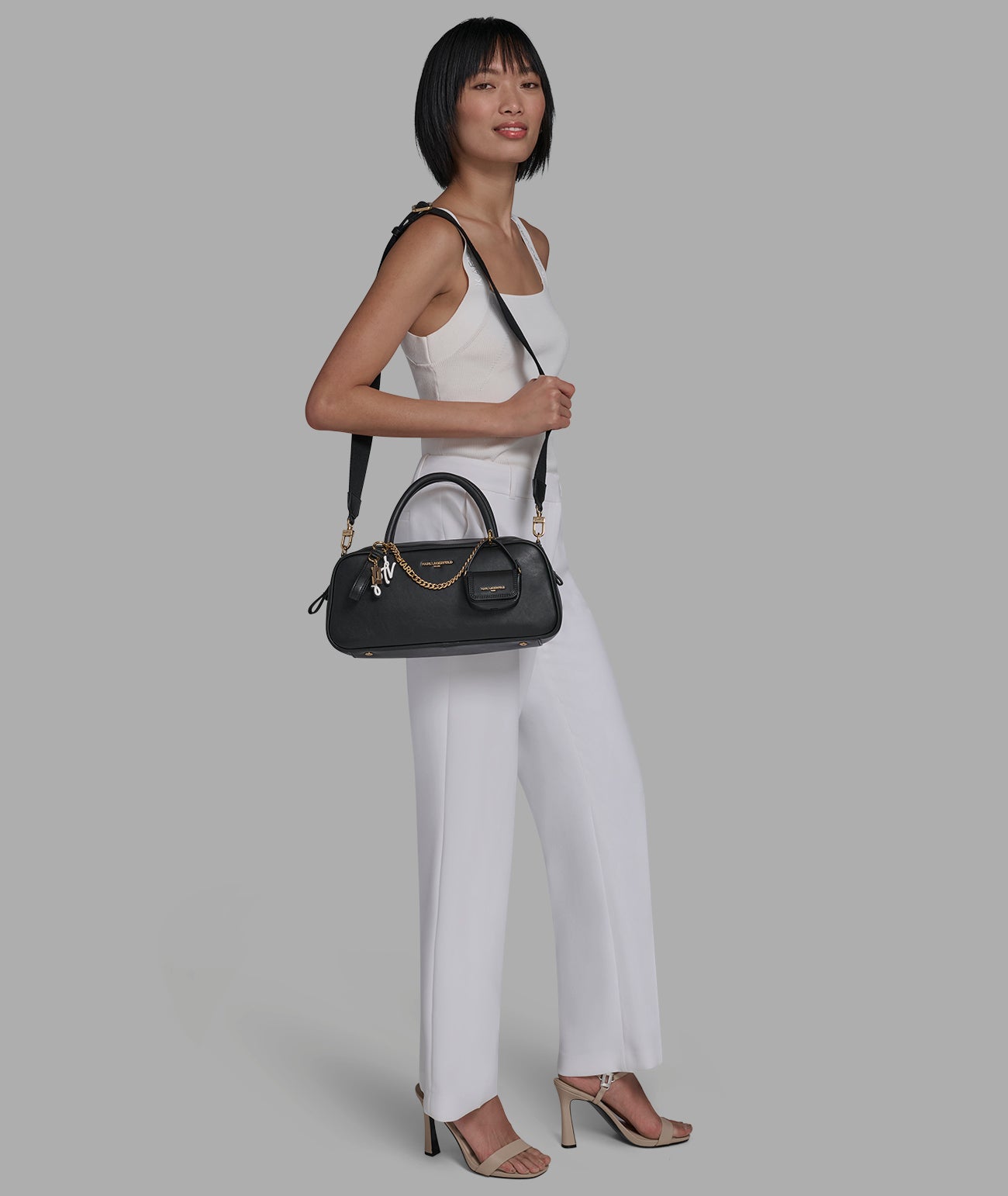 ZAYLIA LARGE SATCHEL WITH CHAIN & MINI BAG VIEW 7 | Women's Crossbody Bags