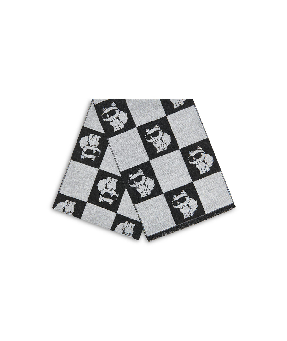 CHOUPETTE CHESSBOARD REVERSIBLE SCARF VIEW 3 | Holiday Sale
