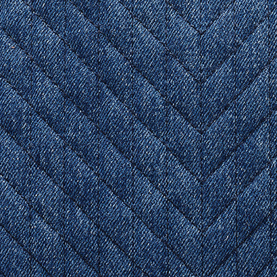 JADE FRAYED QUILTED DENIM SHOPPER TOTE VIEW 6