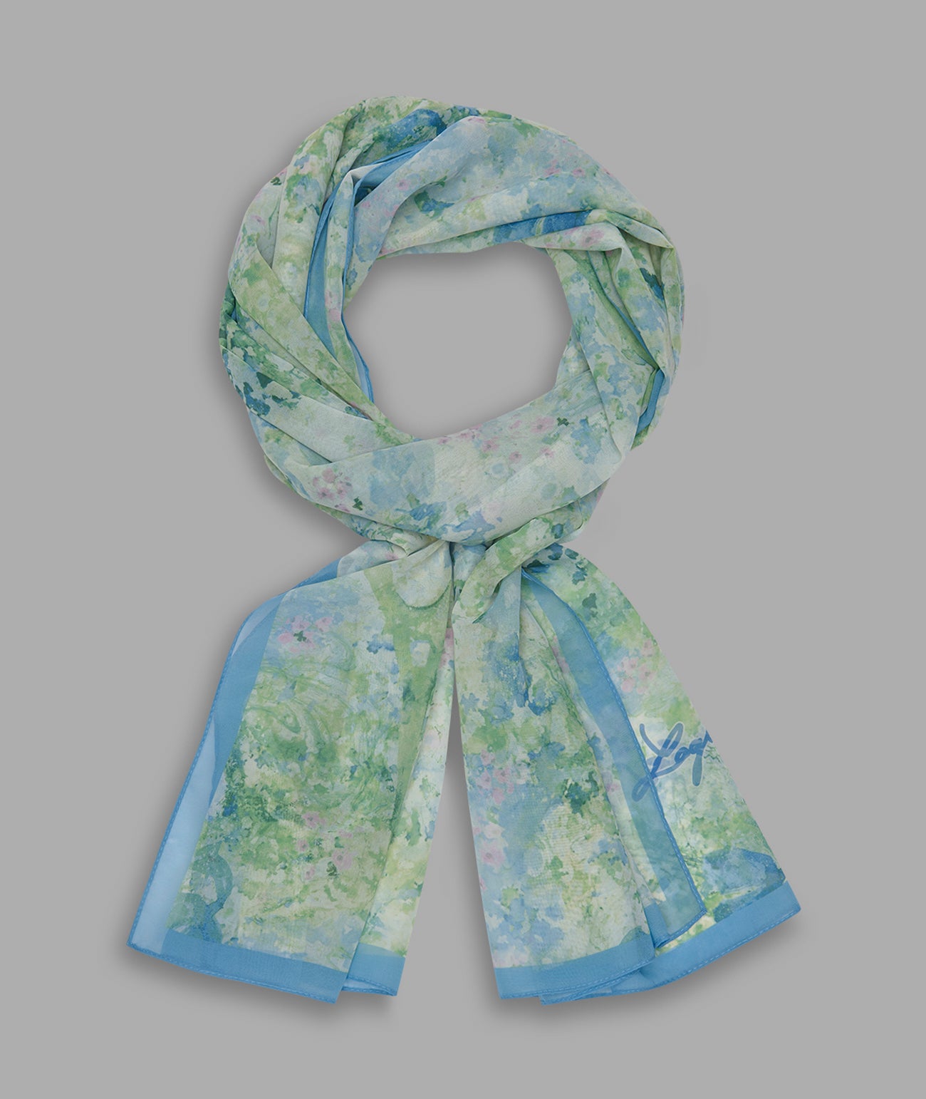 WATER COLOR GARDEN CHIFFON SCARF View 1 | Products