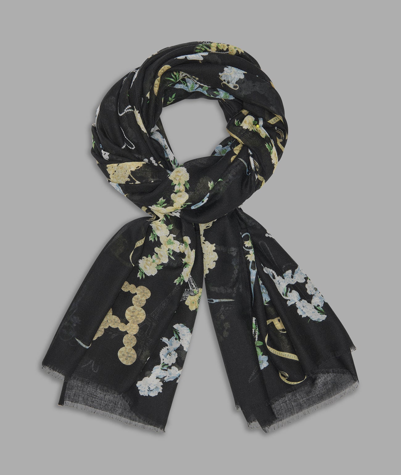 Floral Karl Logo Scarf | Karl Lagerfeld Paris