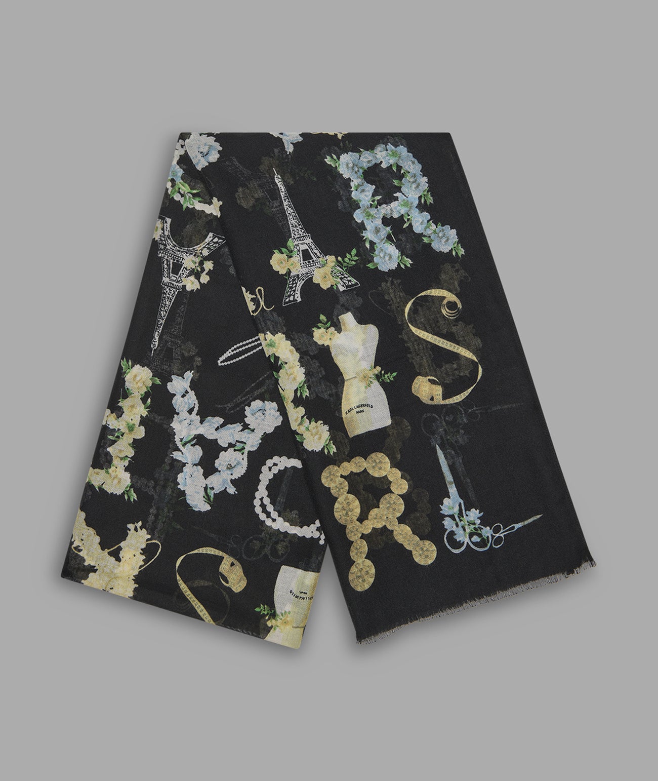 Floral Karl Logo Scarf | Karl Lagerfeld Paris