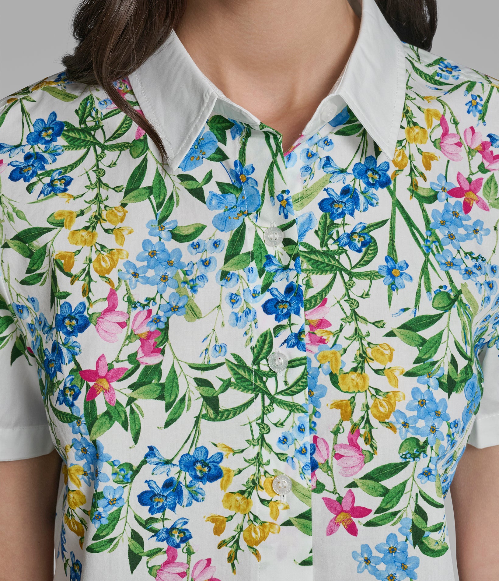 Short Sleeve Floral Blouse | Sweaters & Tops | Karl Lagerfeld Paris